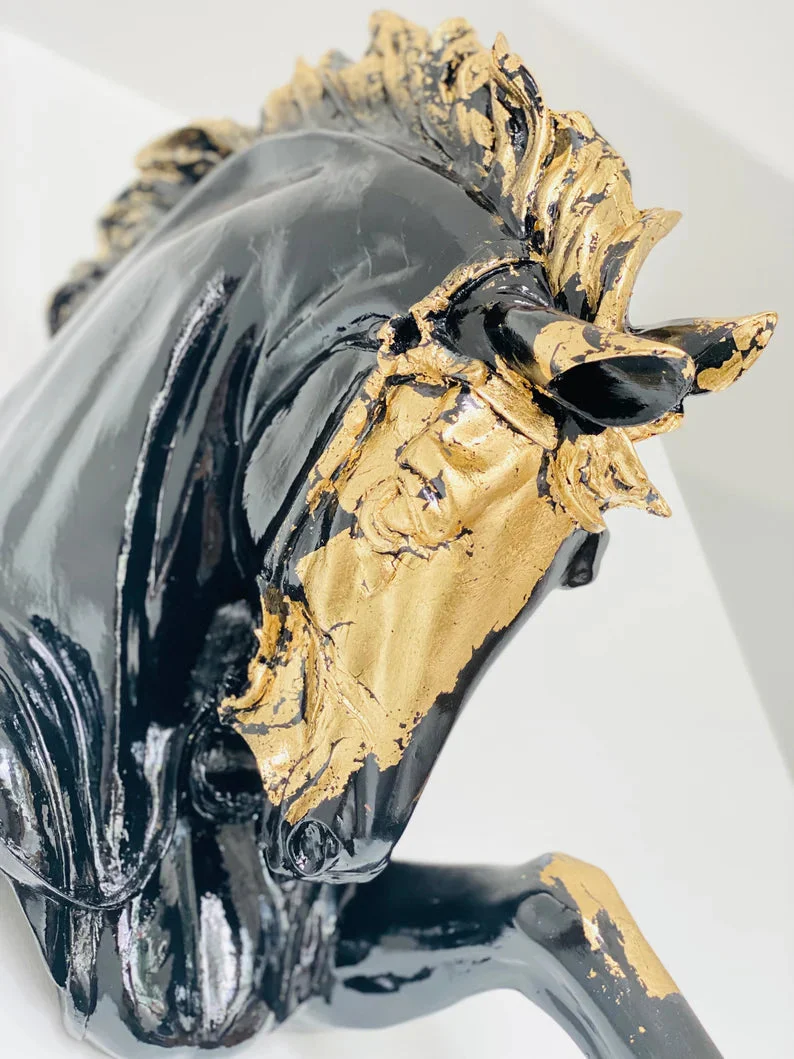 Horse Wall Bust Sculpture - Image 6
