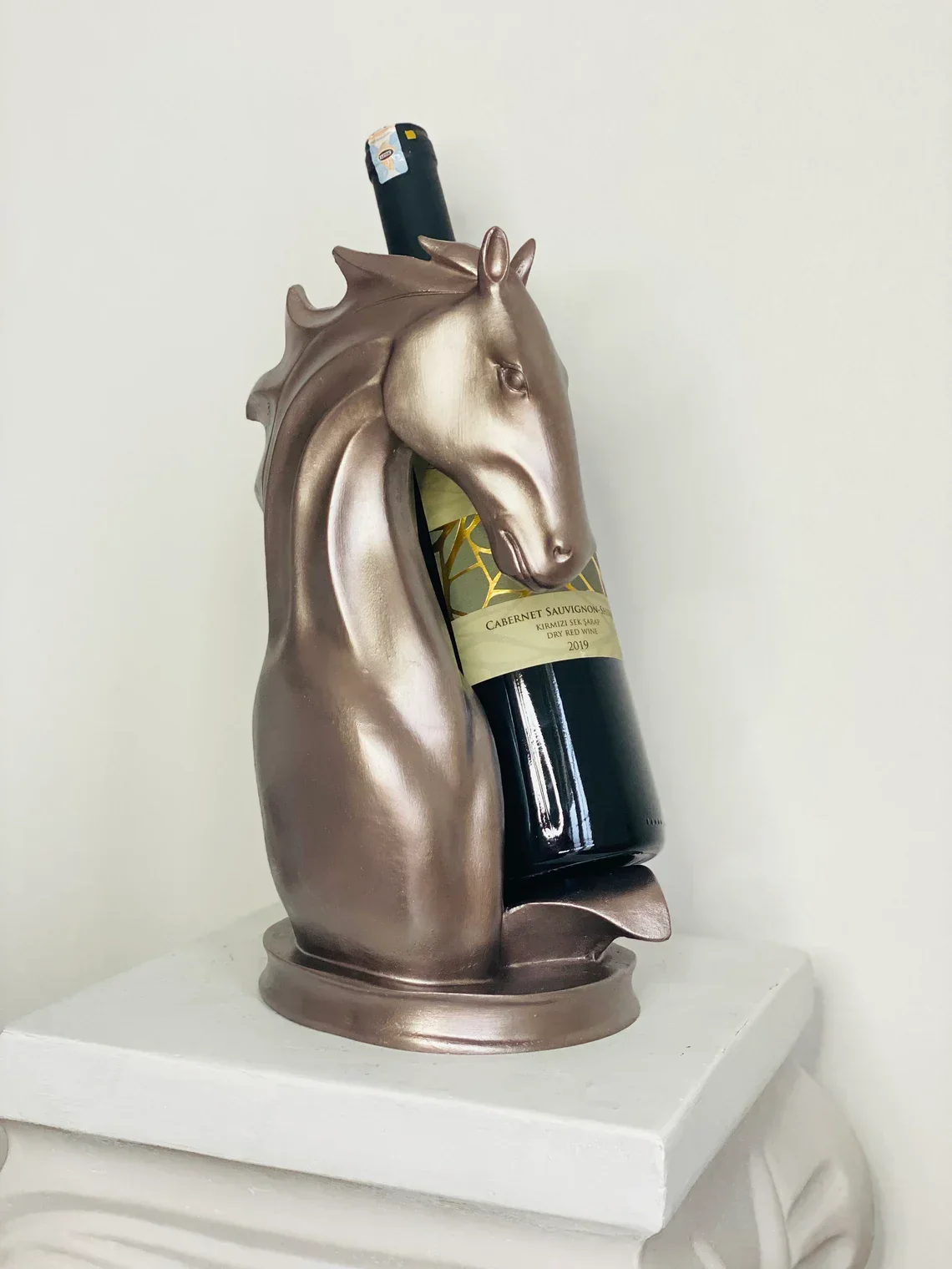 Horse Wine Rack Holder in Gold - Image 5