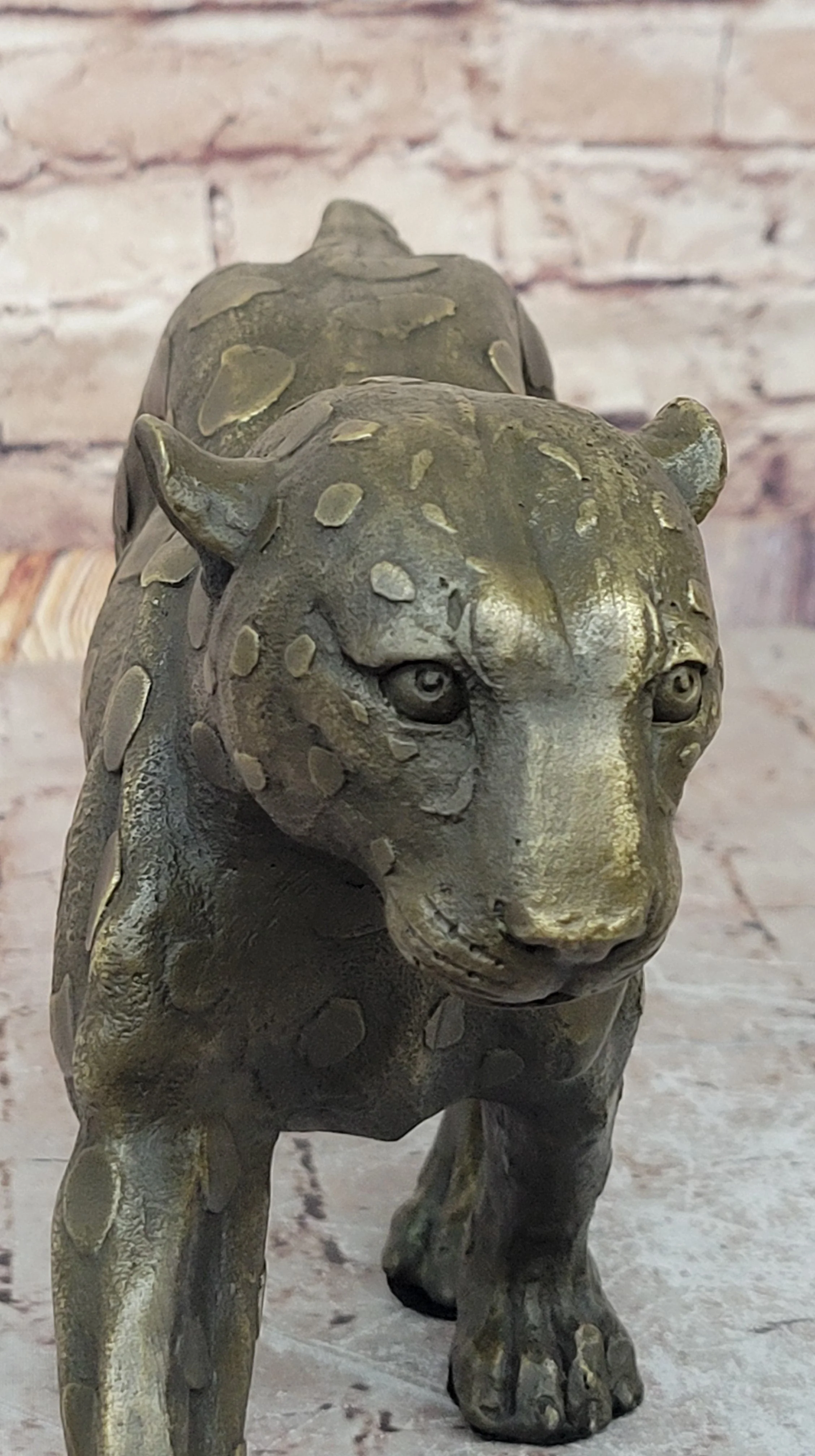Hot Cast Bronze Cheetah Cat Figurine Sculpture Statue Decor - Image 8