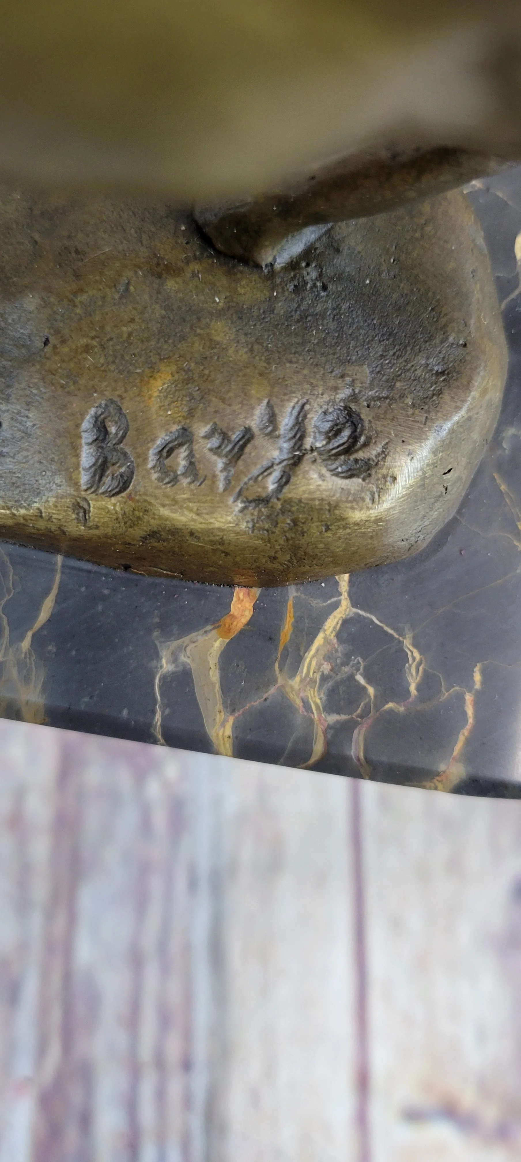 Hot Cast Bronze Galloping Horse Miniature Bronze Sculpture Statue Figure on Marble Base - Image 10
