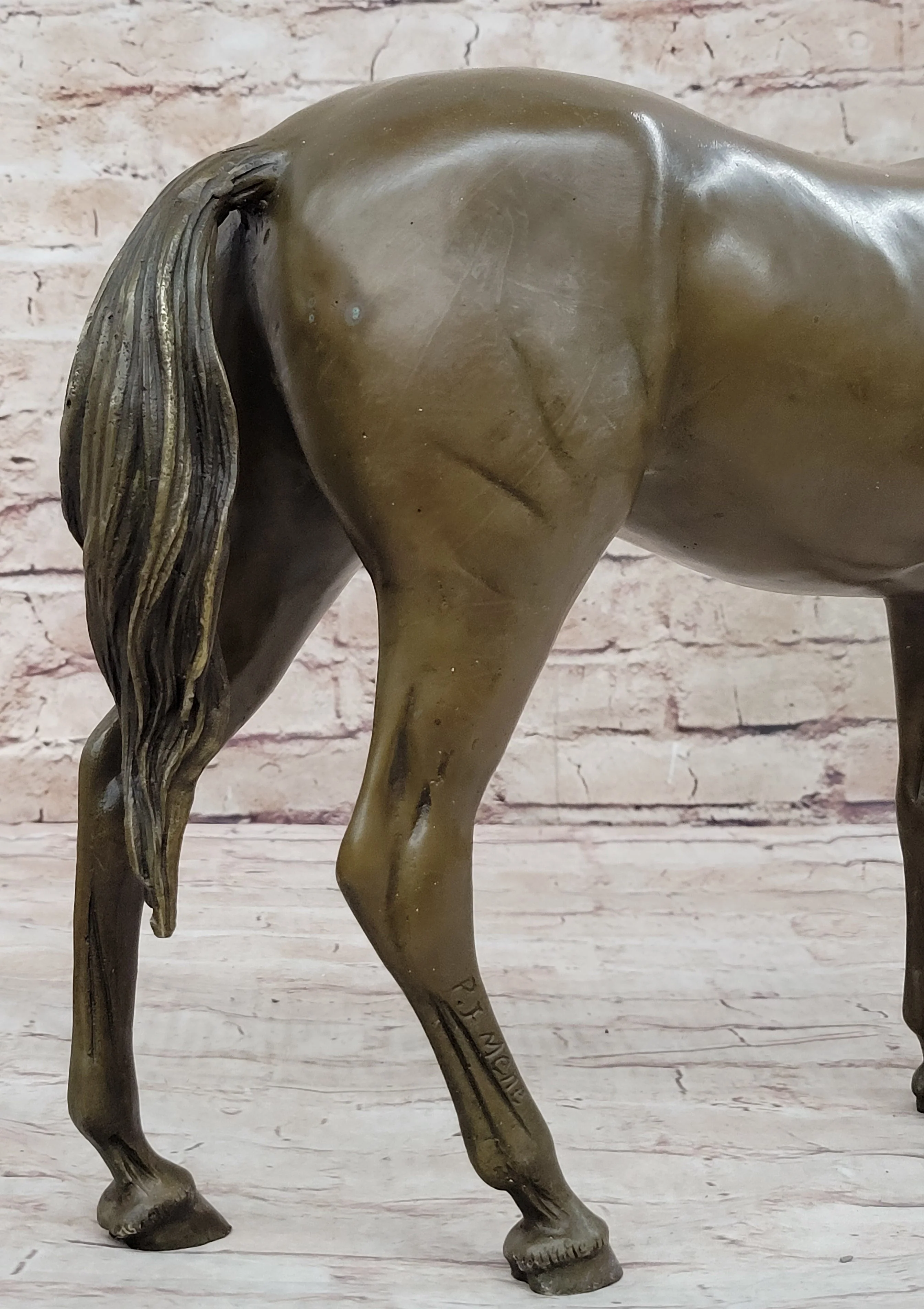 Hot Cast Bronze Horse Figurine Sculpture PJ Mene Art Decor - Image 9