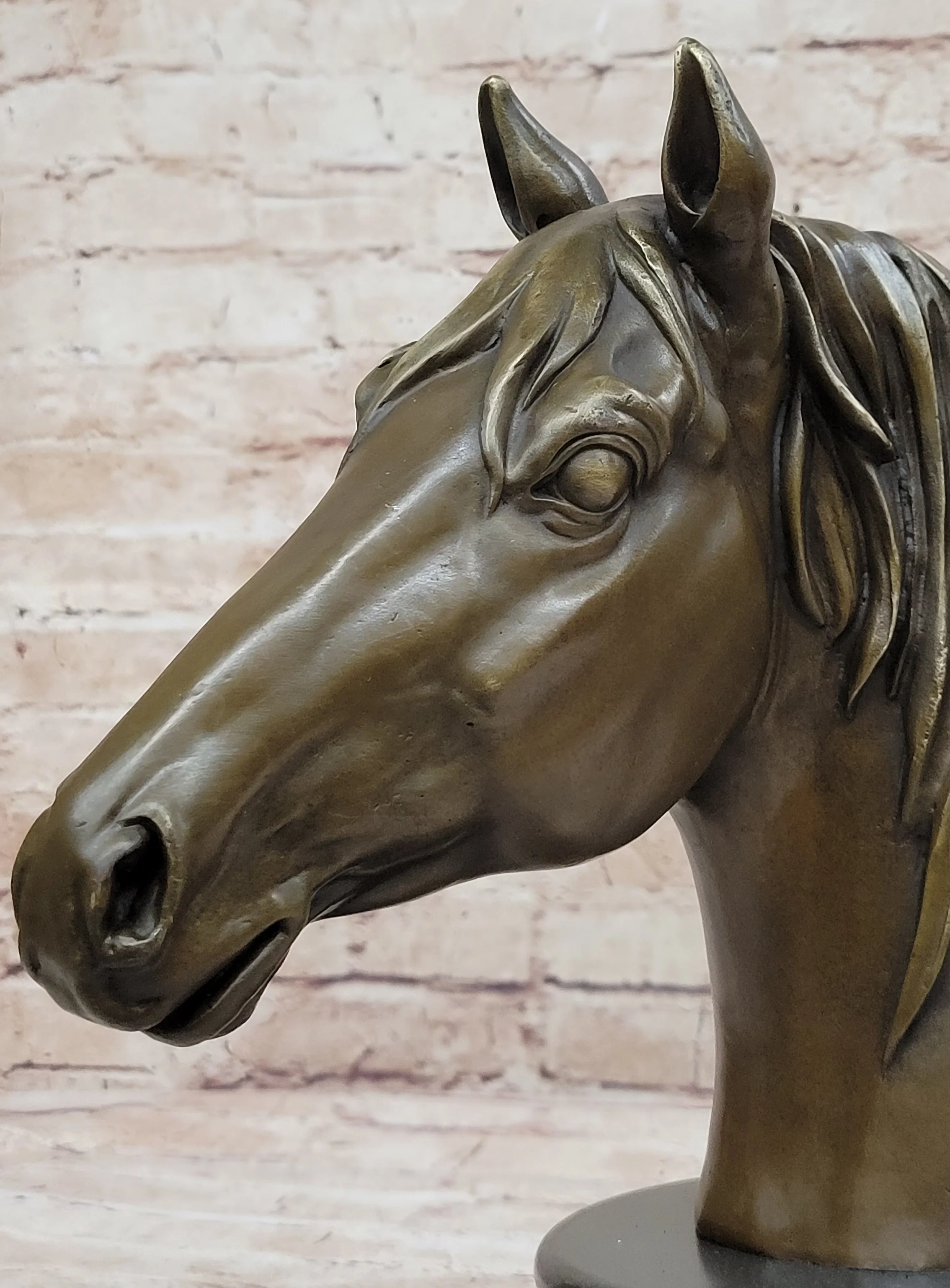 Hot Cast Bronze Horse Head Bust Statue Sculpture Bronze Metal Original Art by Milo - Image 7