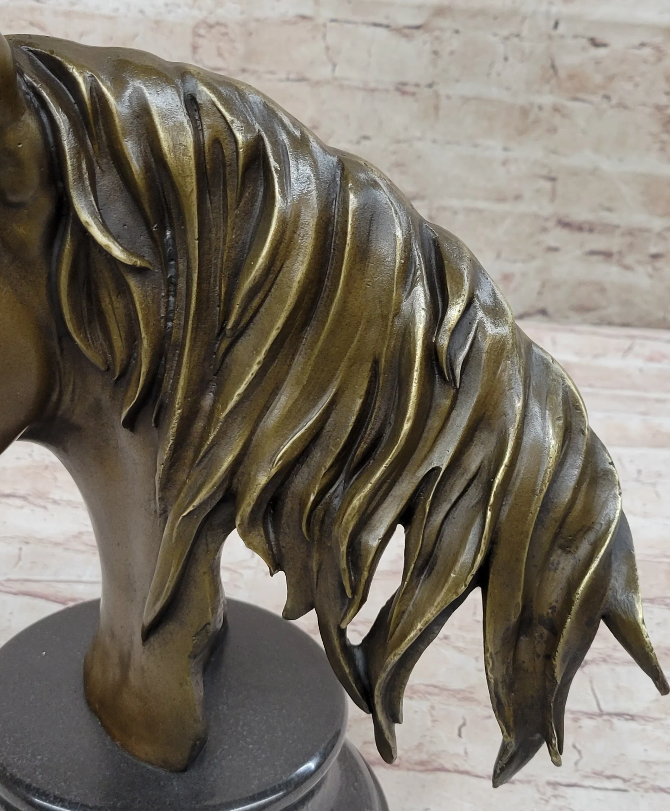 Hot Cast Bronze Horse Head Bust Statue Sculpture Bronze Metal Original Art by Milo - Image 9