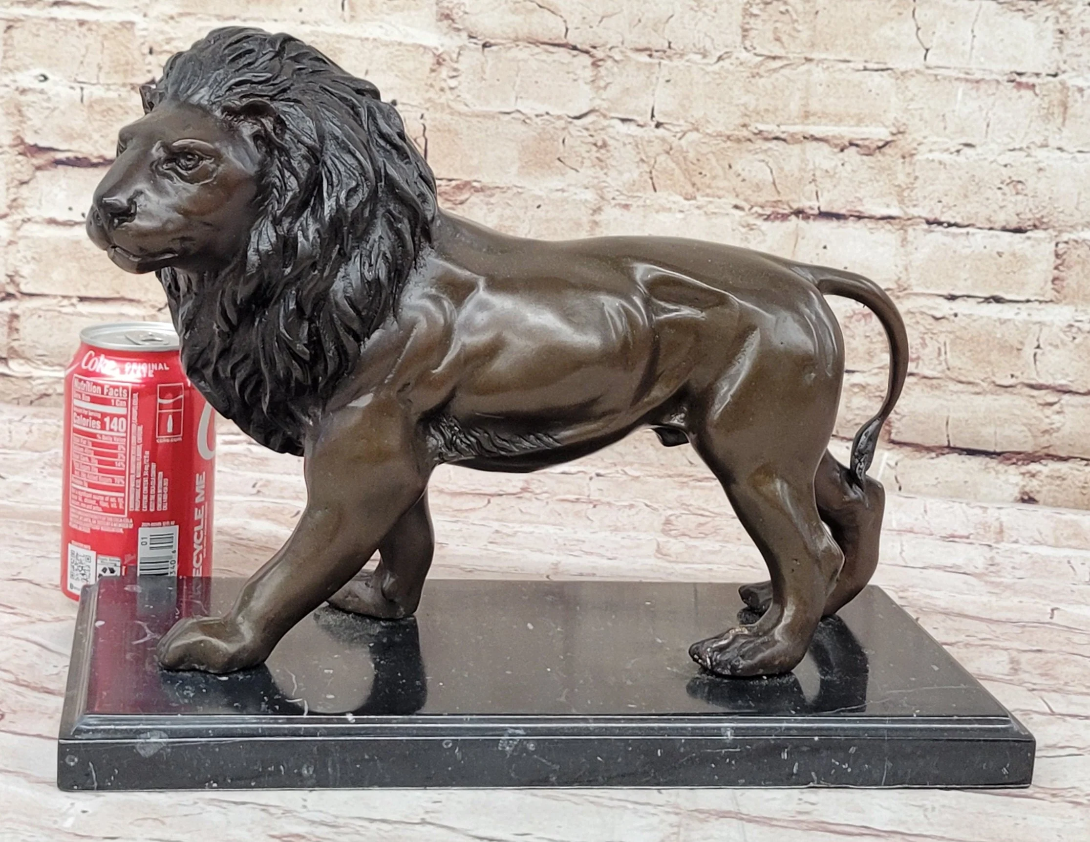 Hot Cast Bronze Hunting Lion Puma Lioness Jungle Safari Statue Sculpture Figurine - Image 2