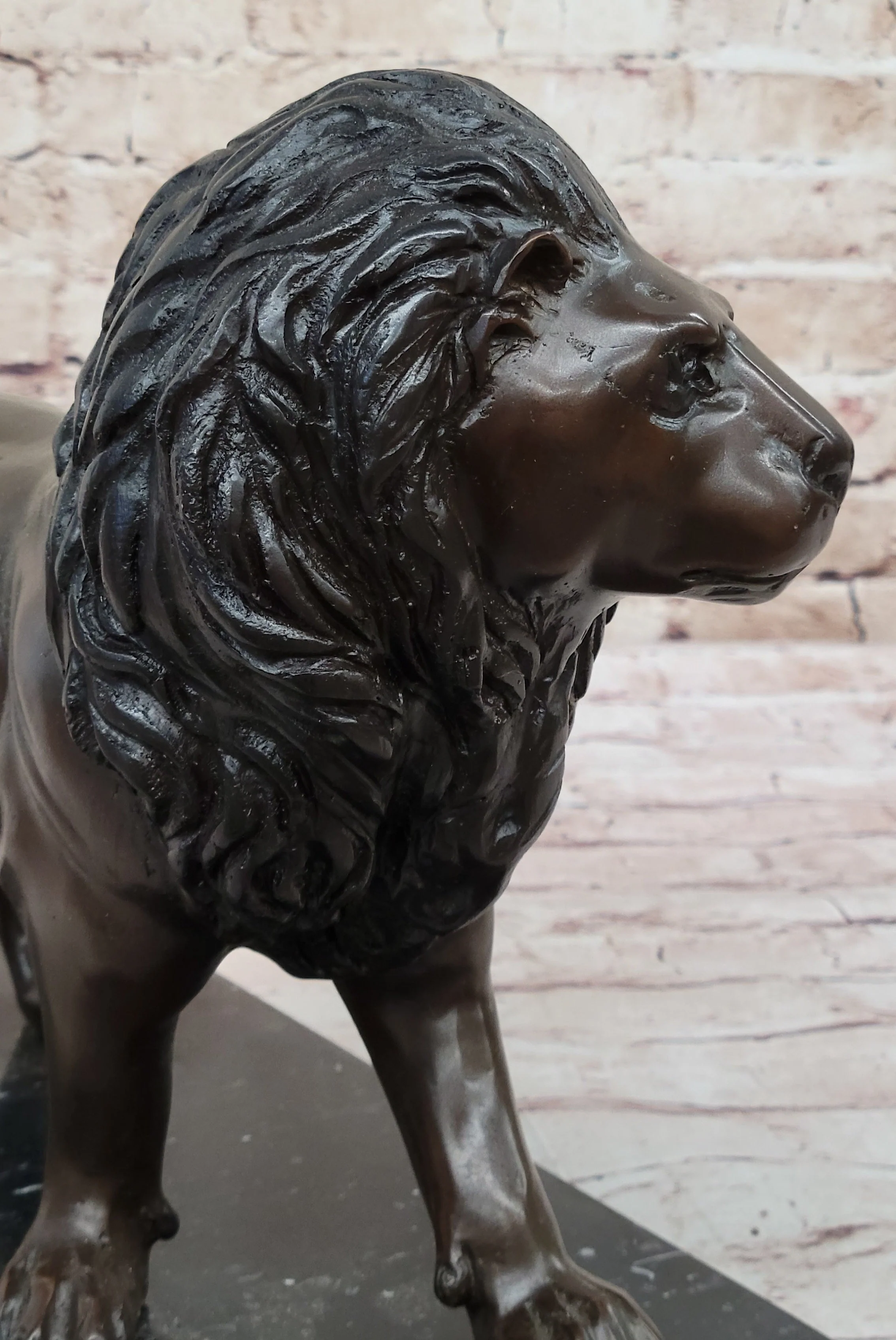 Hot Cast Bronze Hunting Lion Puma Lioness Jungle Safari Statue Sculpture Figurine - Image 7