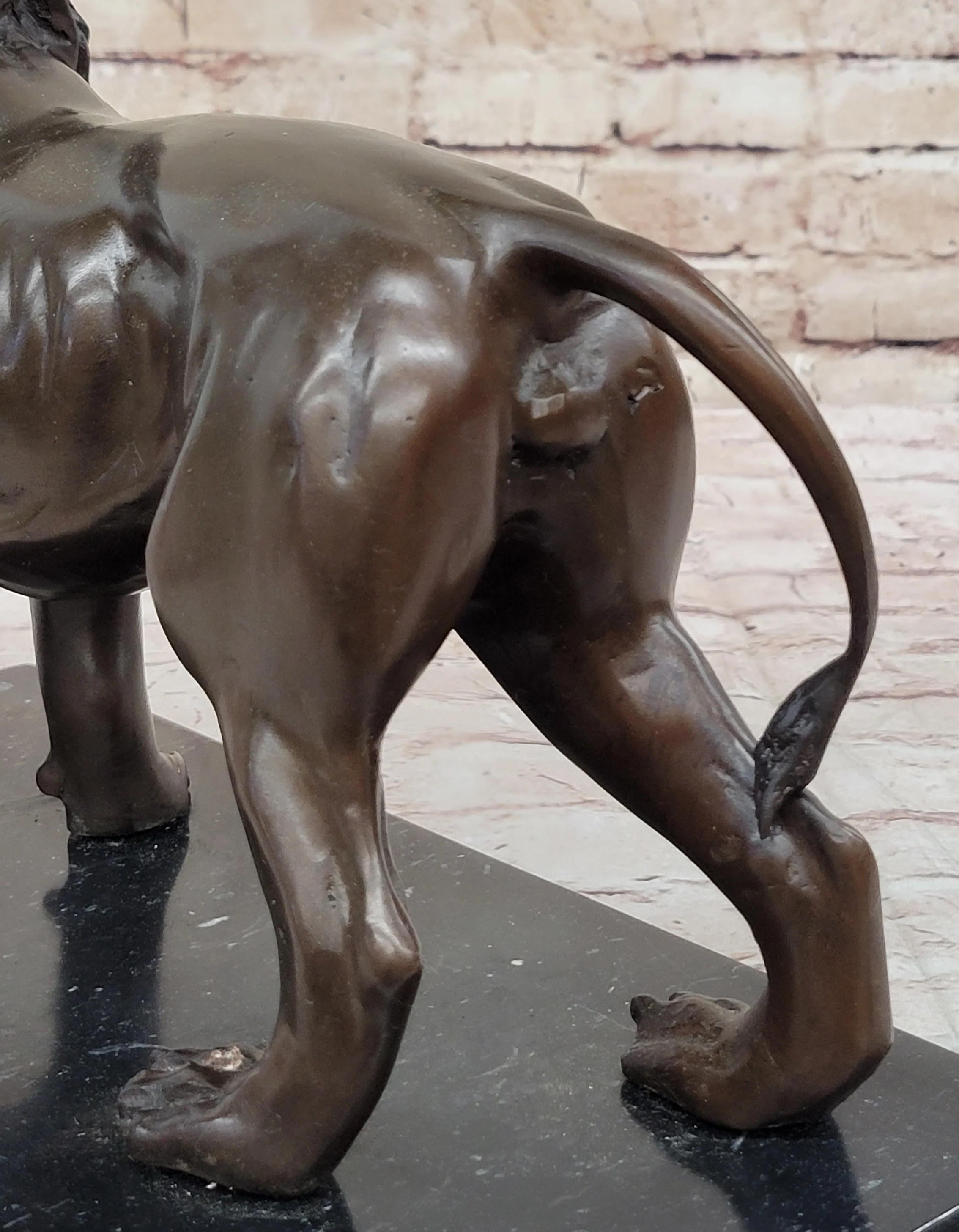 Hot Cast Bronze Hunting Lion Puma Lioness Jungle Safari Statue Sculpture Figurine - Image 8