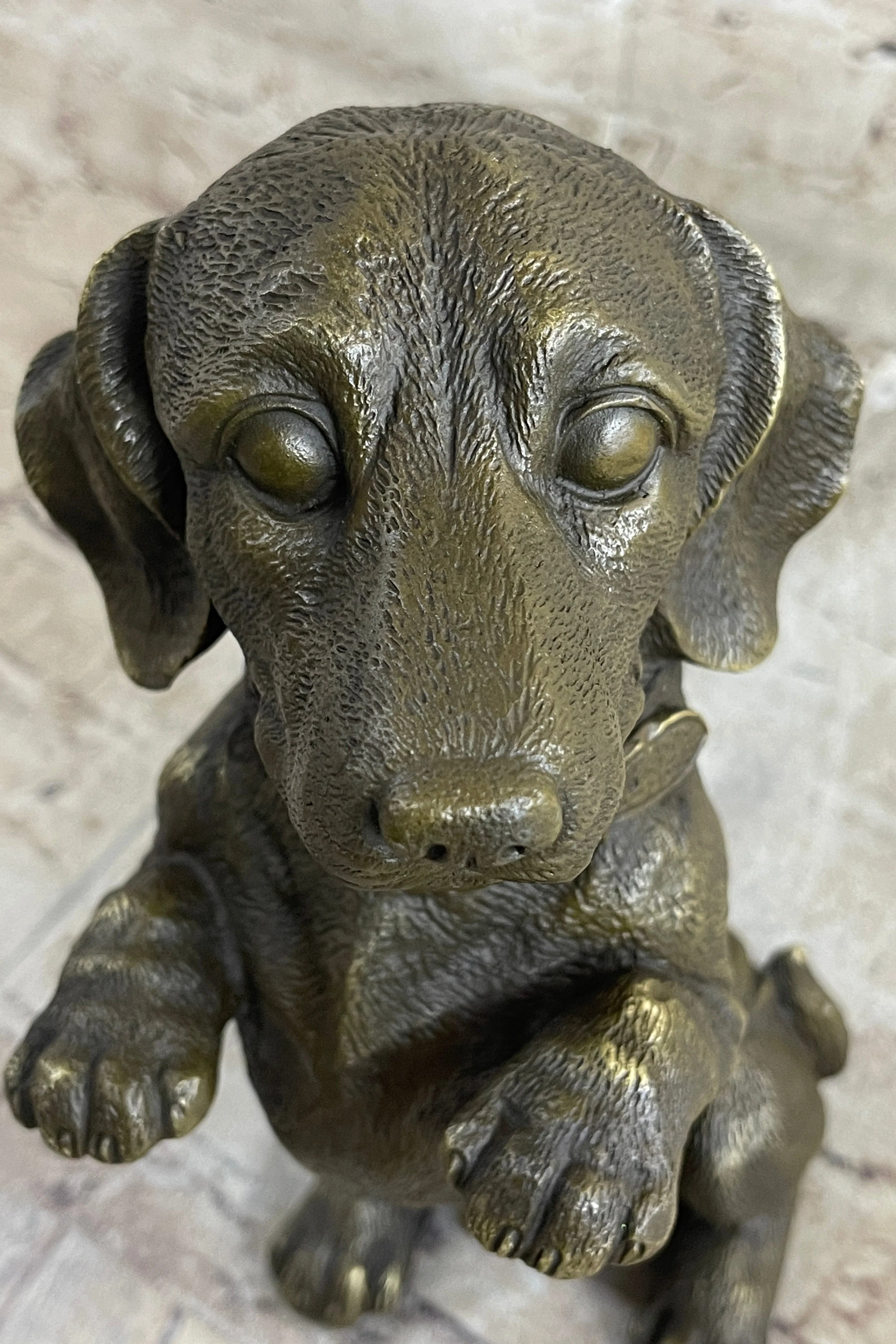 Hot Cast Bronze Puppy Dog Begging Signed Original Art Sculpture Statue Figure - Image 7