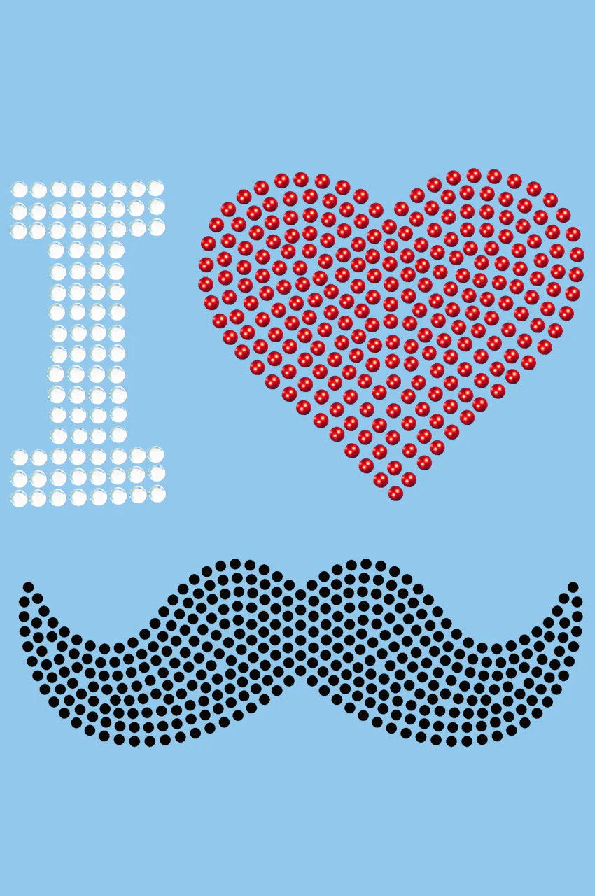 I Love Mustache Bandanna - Image 3