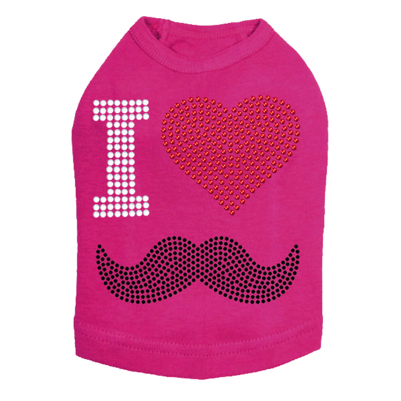 I Love Mustache - Dog Tank - Image 13