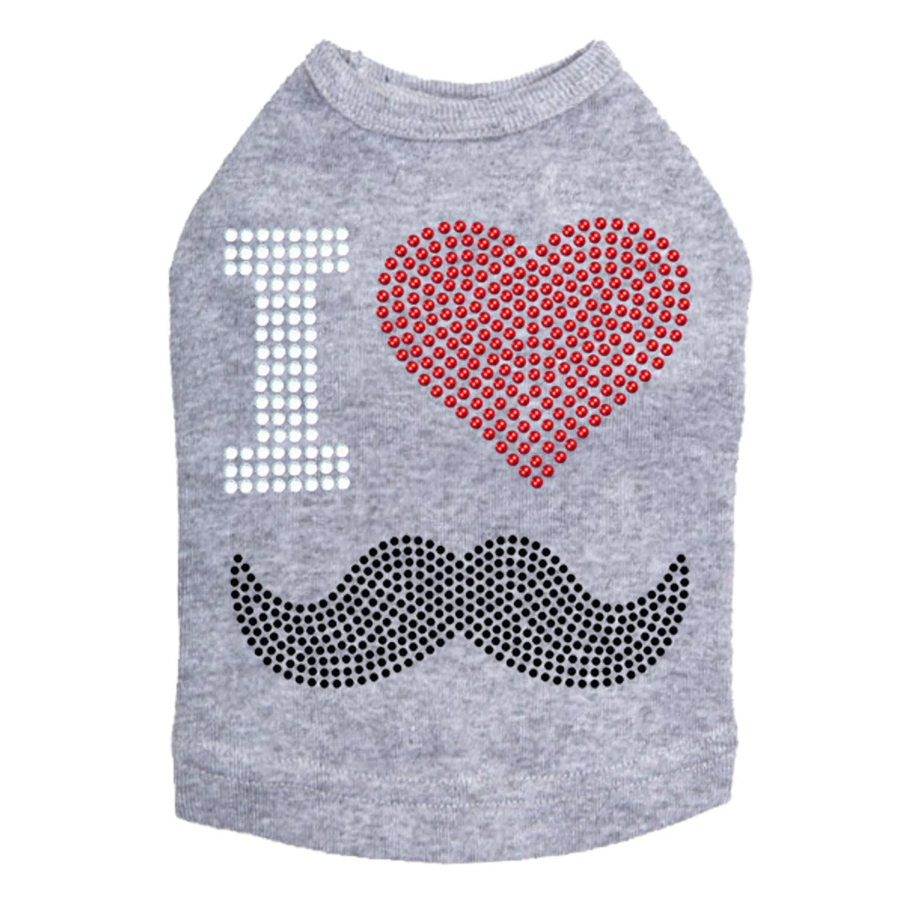 I Love Mustache - Dog Tank - Image 4