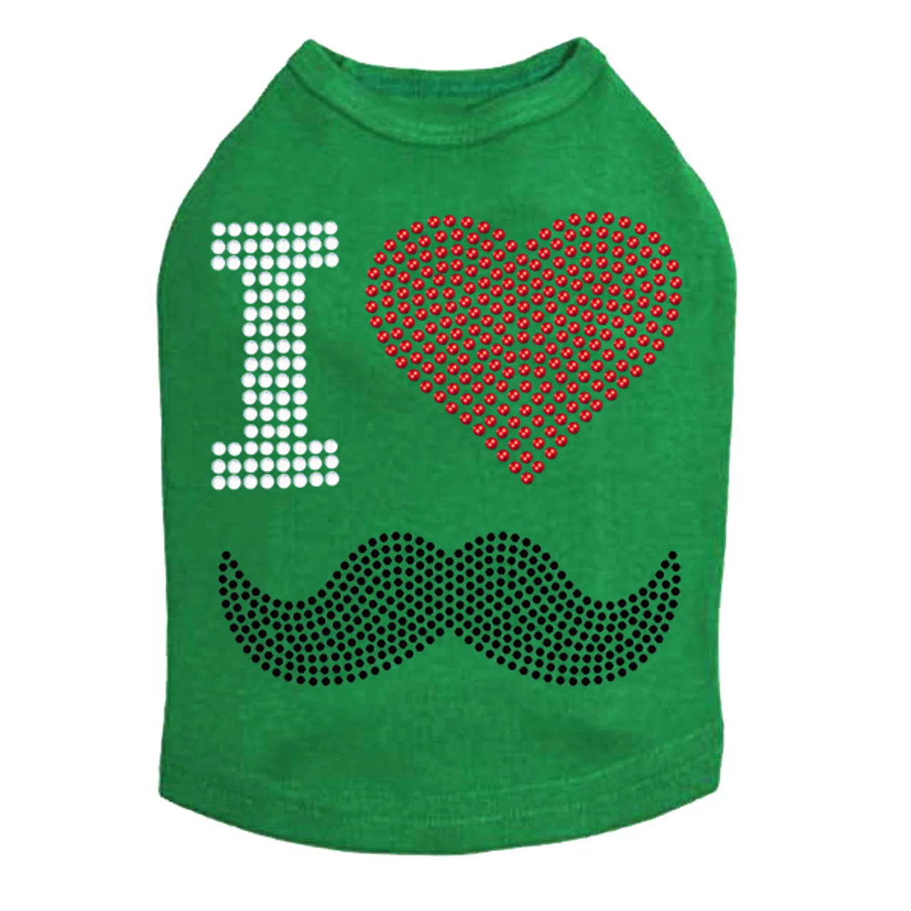 I Love Mustache - Dog Tank - Image 5