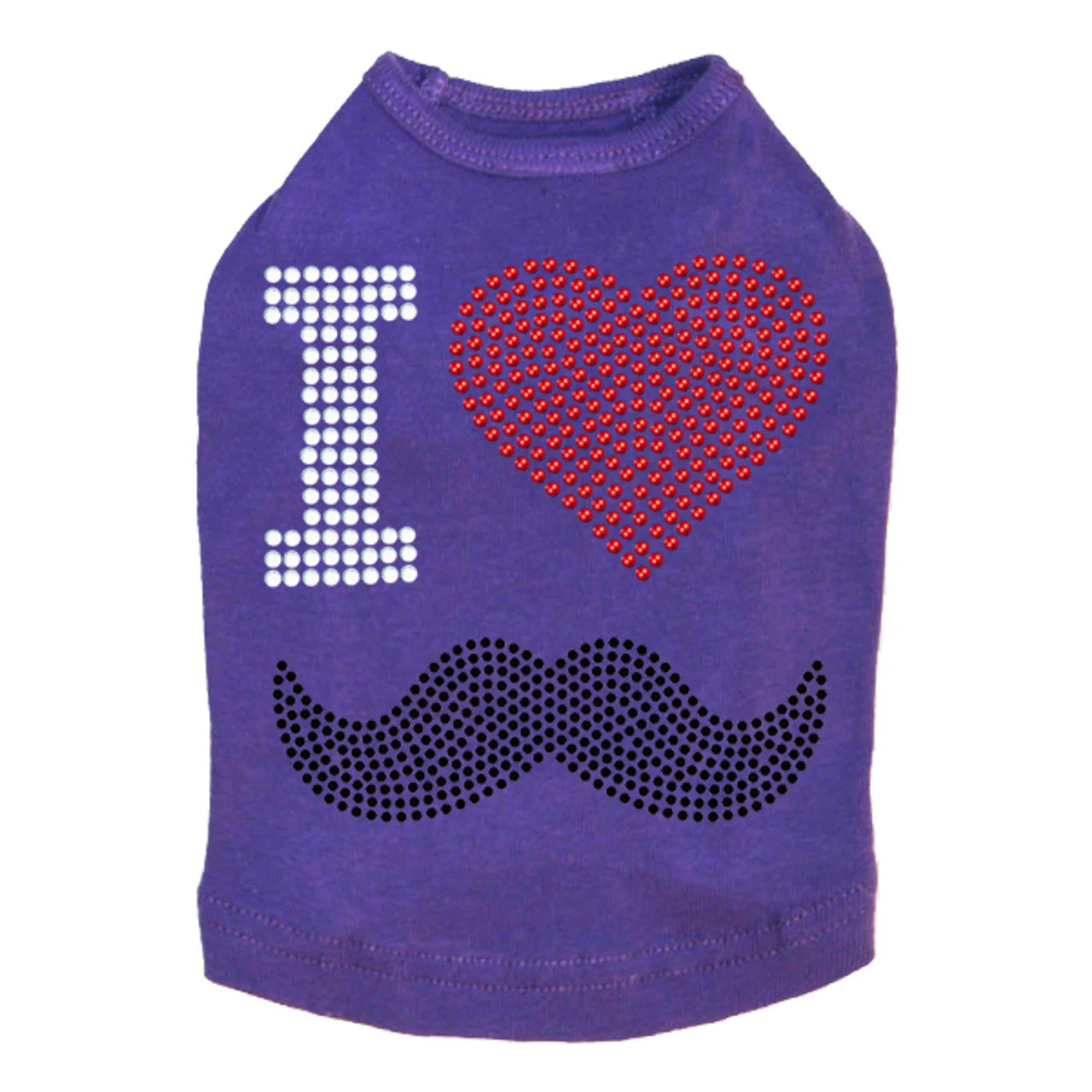 I Love Mustache - Dog Tank - Image 8