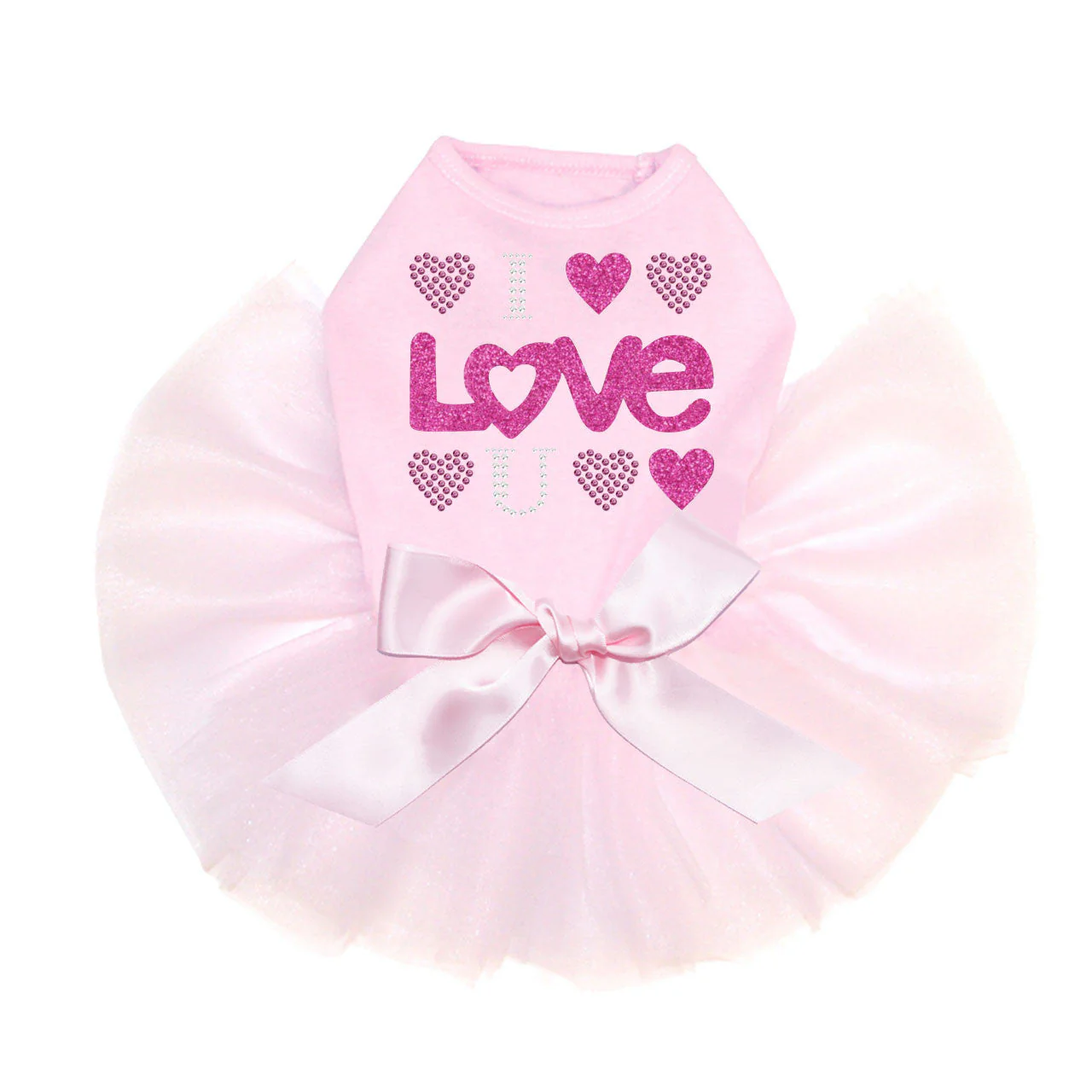 I Love You Pink Glitter - Custom Tutu - Image 2