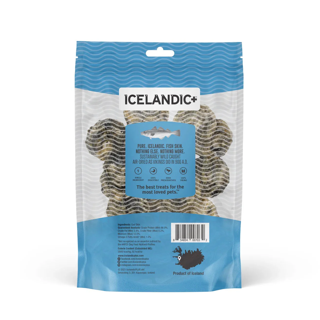 Icelandic Cod Skin Rolls Dog Treats (3oz) - Image 2