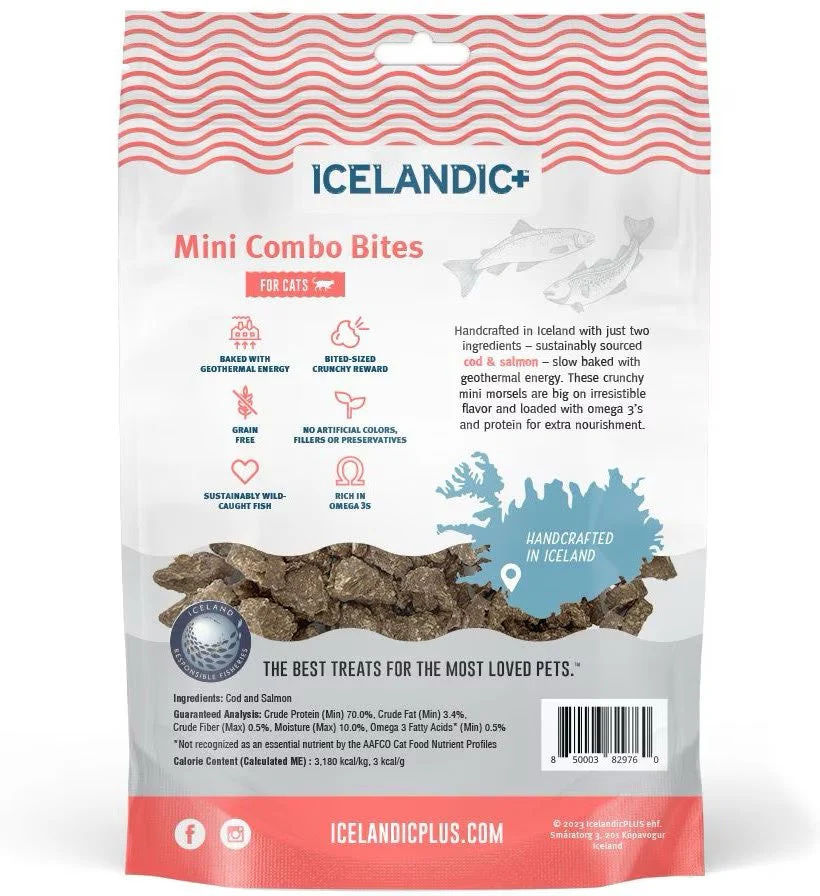 Icelandic Mini Combo Bites Cod & Salmon Cat Treats (1.7oz) - Image 2
