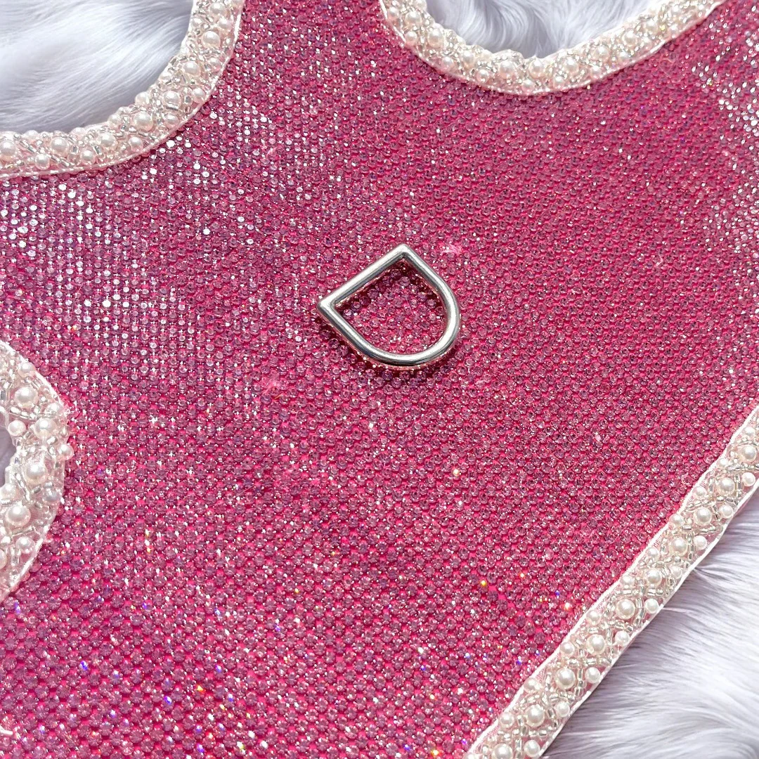 Hello Doggie Imperial Crystal Dog Harness Faux Fur Crystal Handmade Handmade in the USA Pet Harness - Image 5