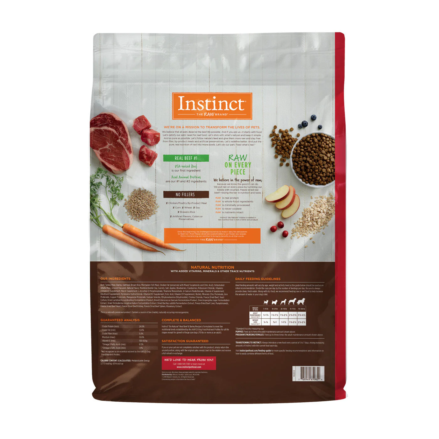 Instinct Adult Be Natural Beef and Barley Dry Dog Food (25lb) - Image 2