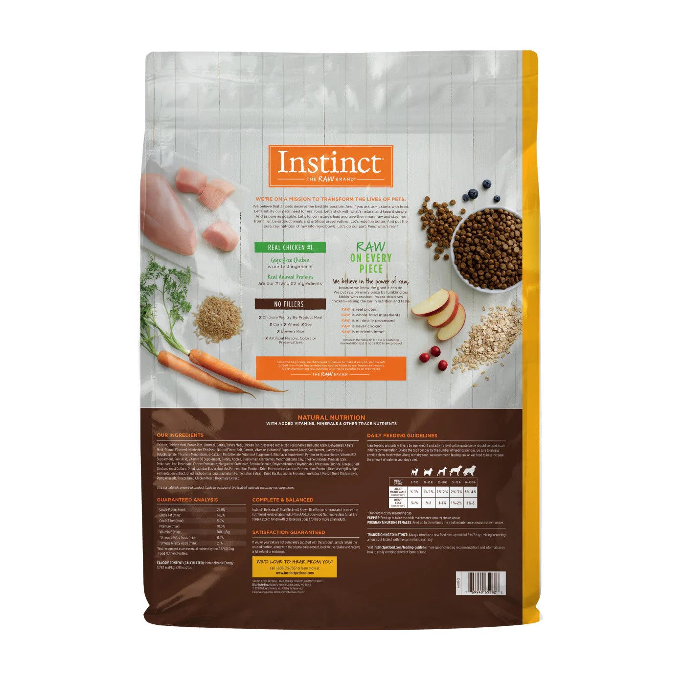 Instinct Adult Be Natural Chicken and Brown Rice Dry Dog Food (25lb) - Image 2