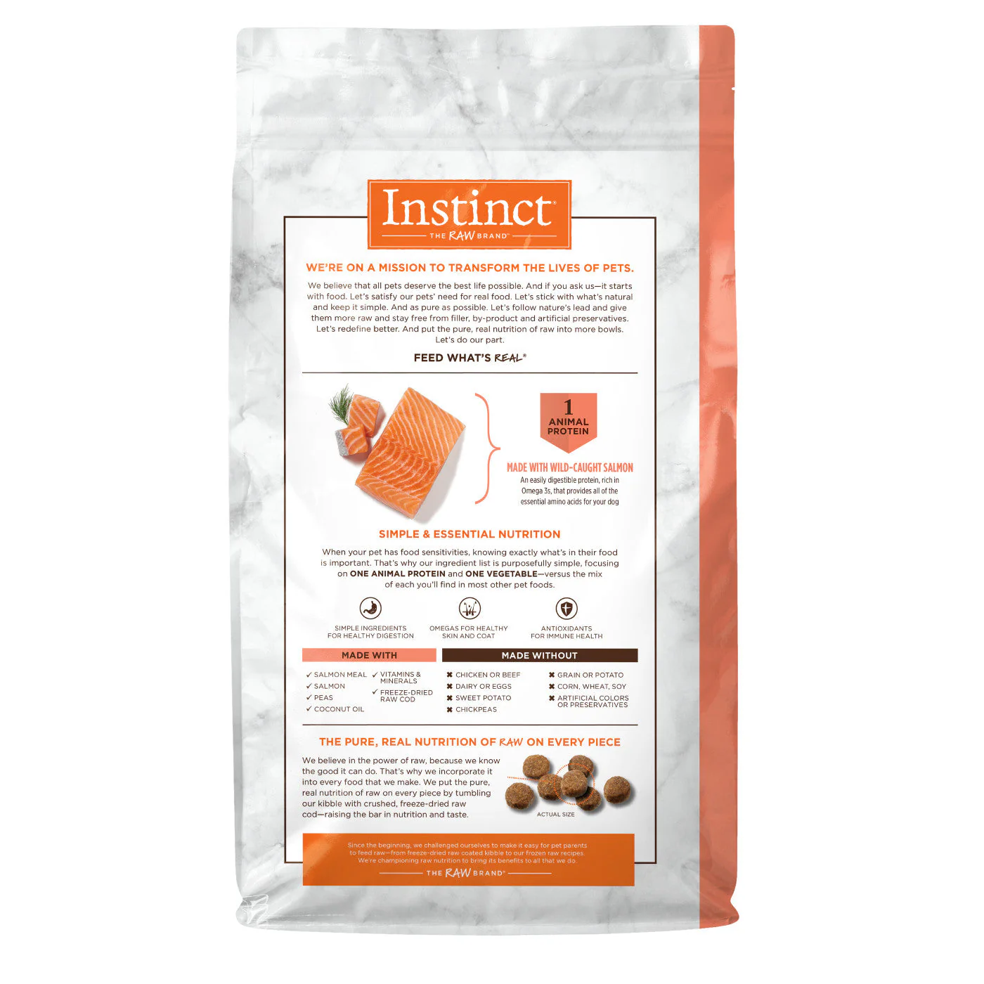 Instinct Adult Limited Ingredient Grain Free Salmon Dry Dog Food (20lb) - Image 2