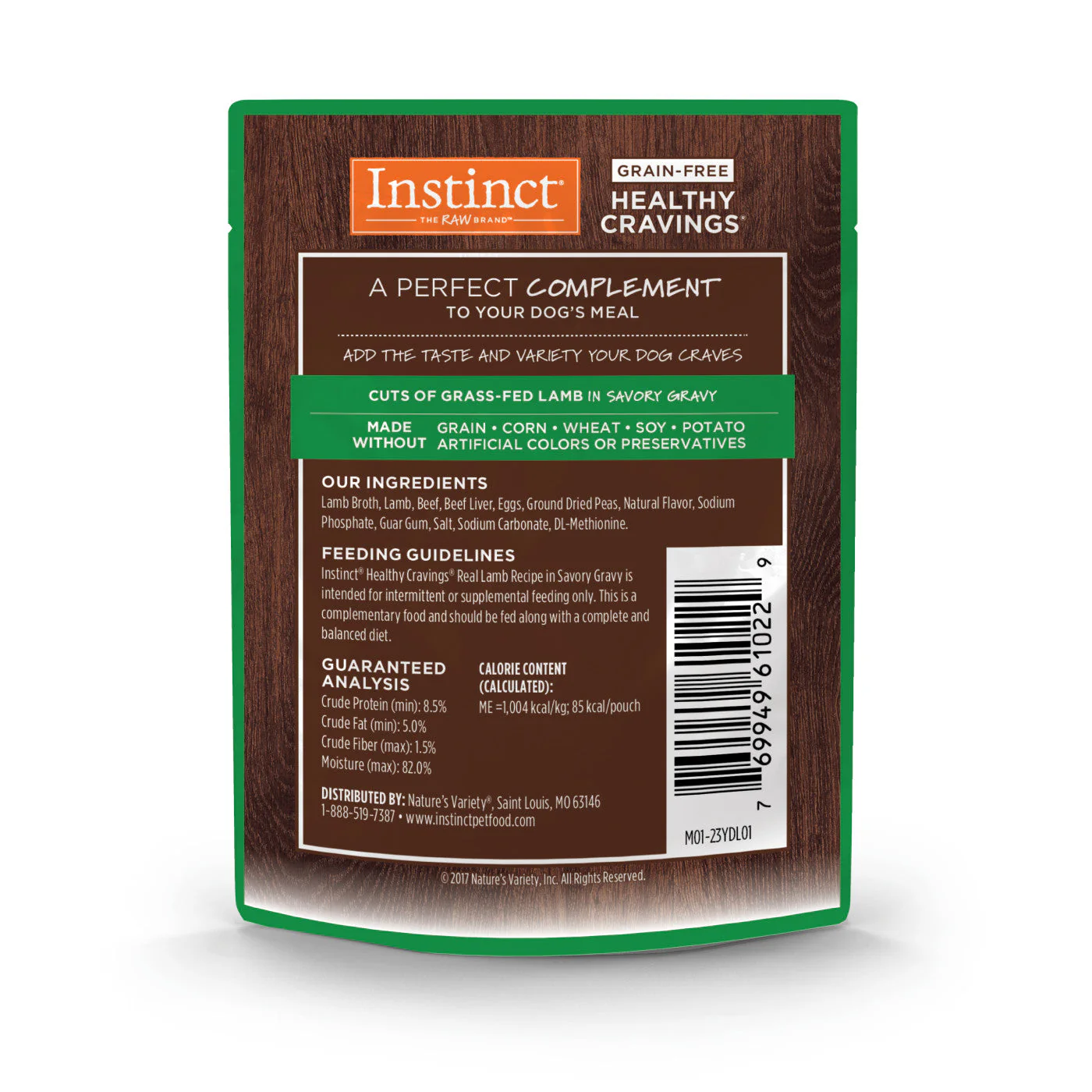 Instinct Healthy Cravings Lamb Dog Food Pouch (3oz) - Image 2