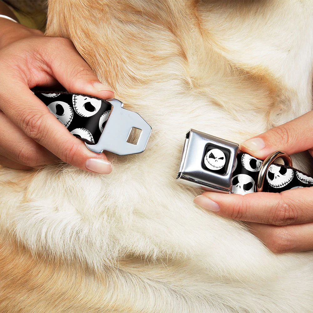 Jack Expression9 Full Color Seatbelt Buckle Collar - NBC Jack Expressions Scattered Black/White - Image 8