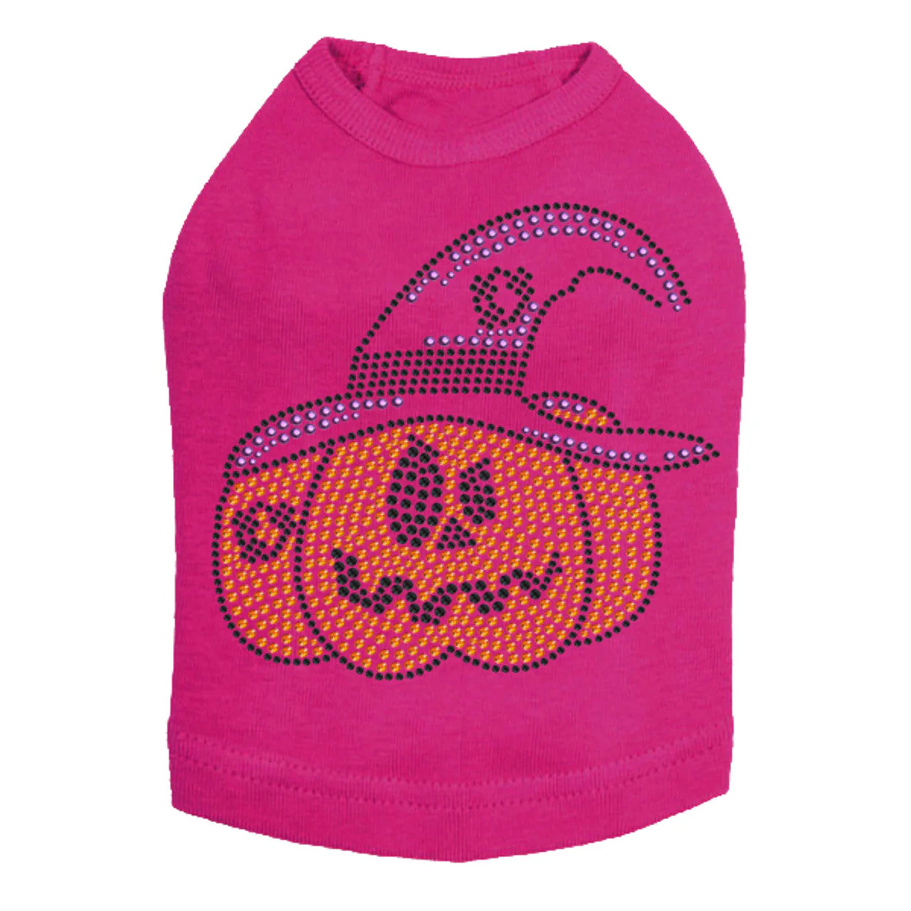 Jack O'Lantern with Hat - Dog Tank - Image 2
