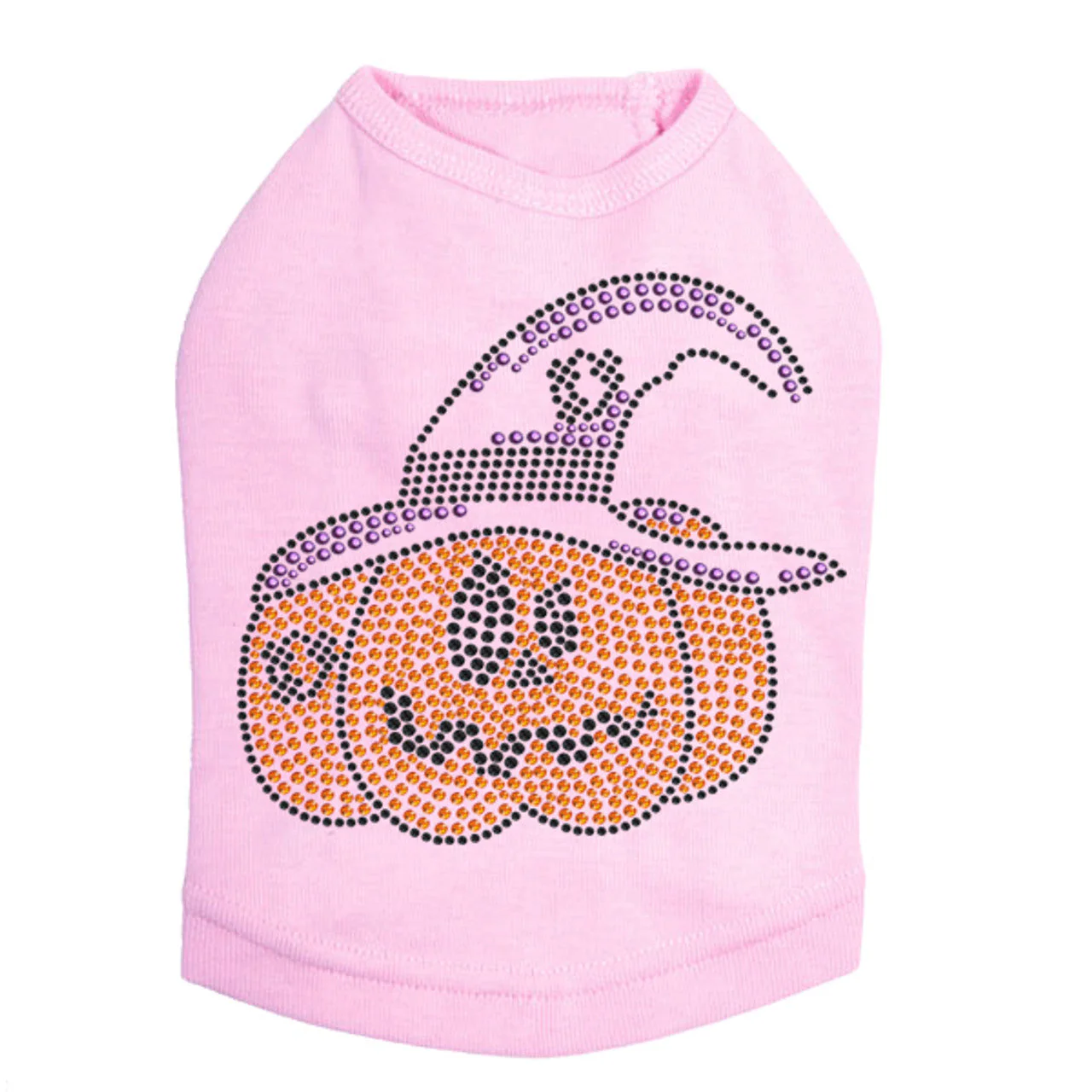 Jack O'Lantern with Hat - Dog Tank - Image 3
