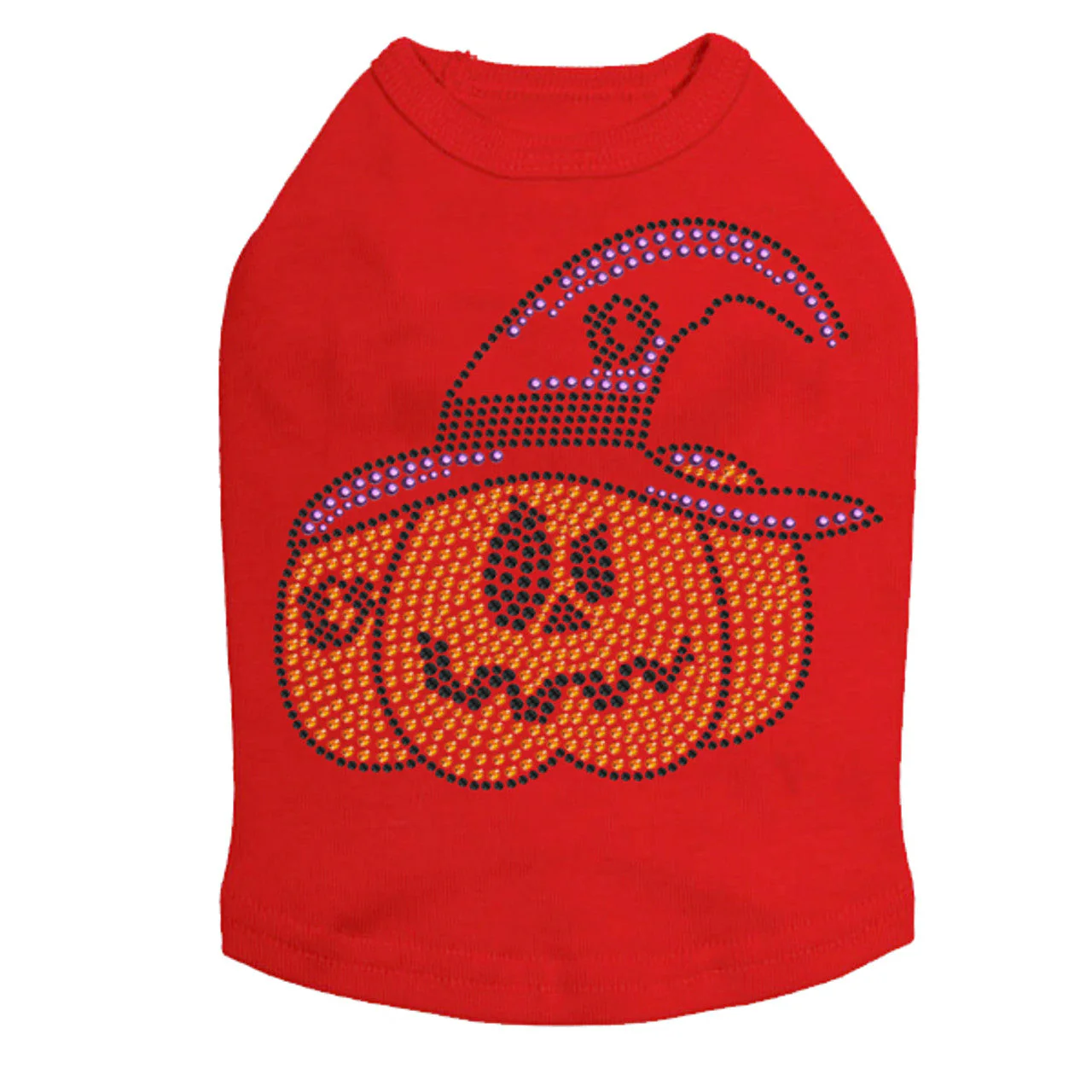 Jack O'Lantern with Hat - Dog Tank - Image 5