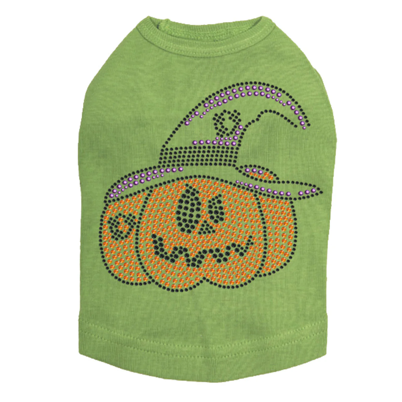 Jack O'Lantern with Hat - Dog Tank - Image 6