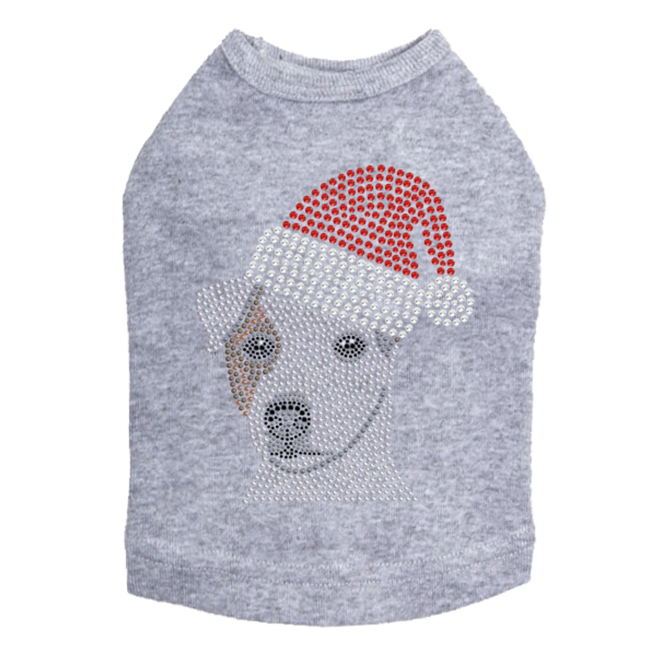 Jack Russell Terrier with Santa Hat - Dog Tank - Image 13