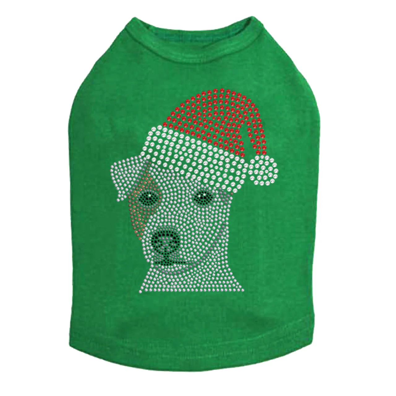 Jack Russell Terrier with Santa Hat - Dog Tank - Image 2