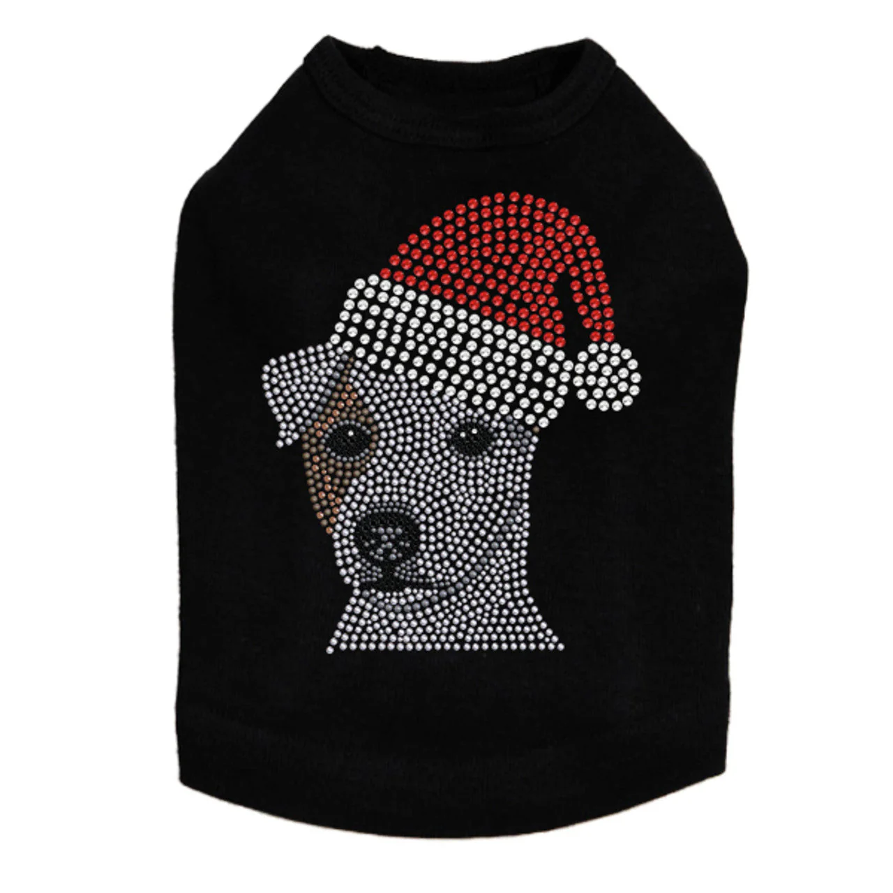 Jack Russell Terrier with Santa Hat - Dog Tank - Image 4