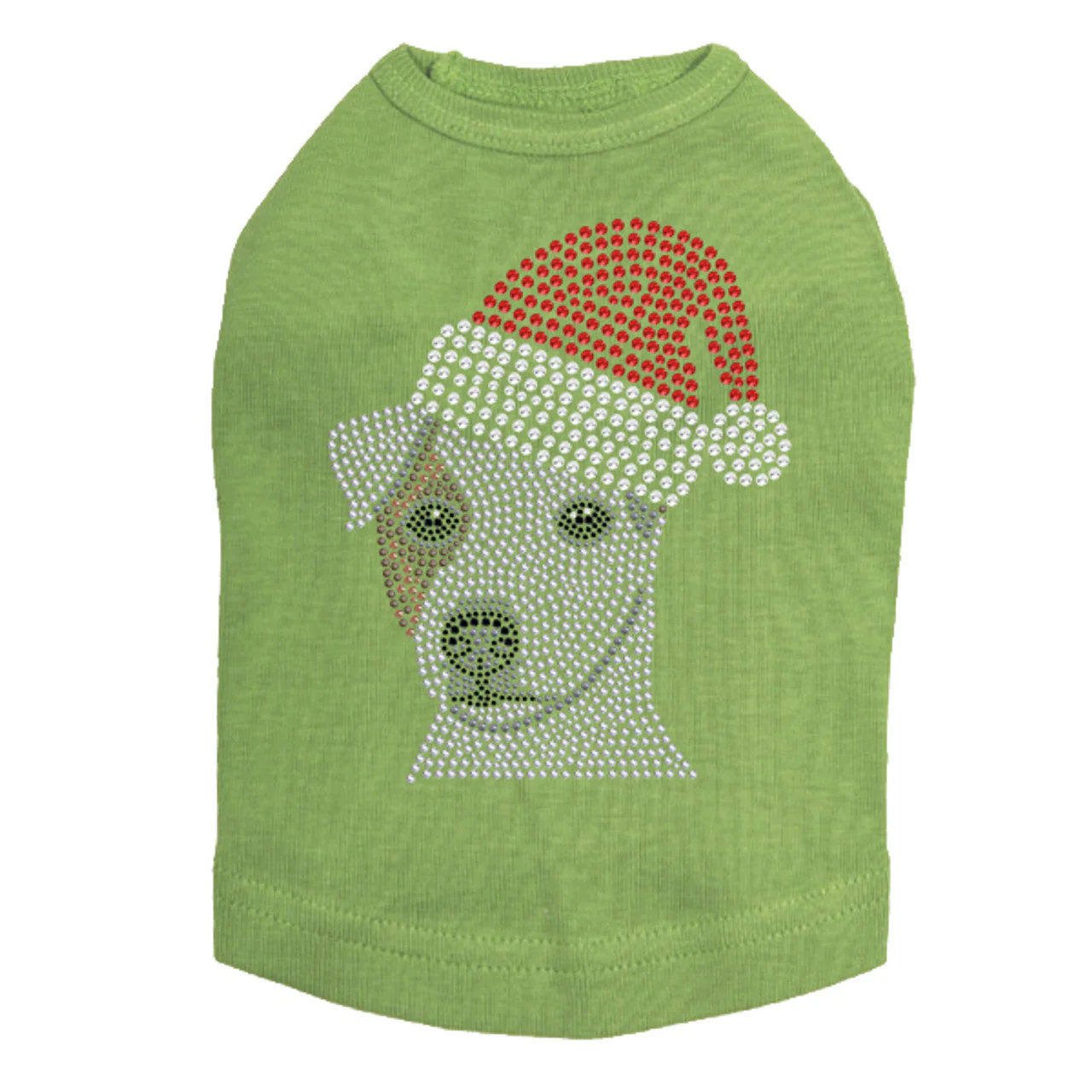 Jack Russell Terrier with Santa Hat - Dog Tank - Image 7