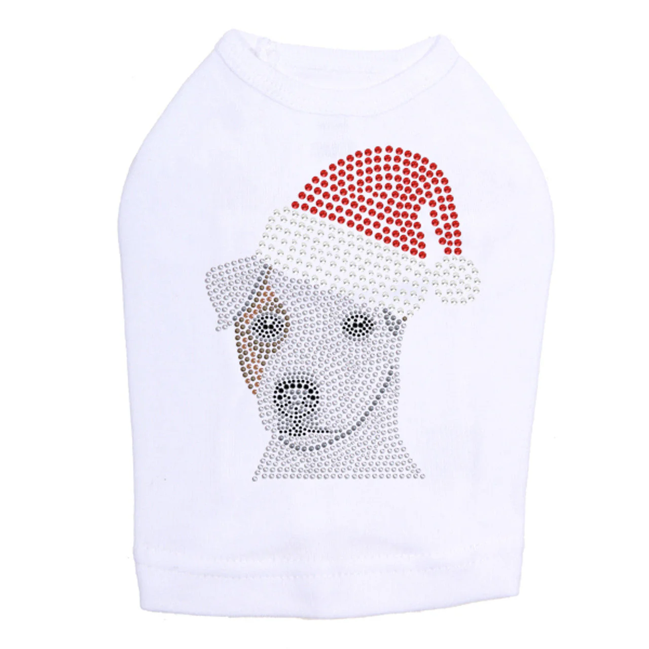 Jack Russell Terrier with Santa Hat - Dog Tank - Image 9