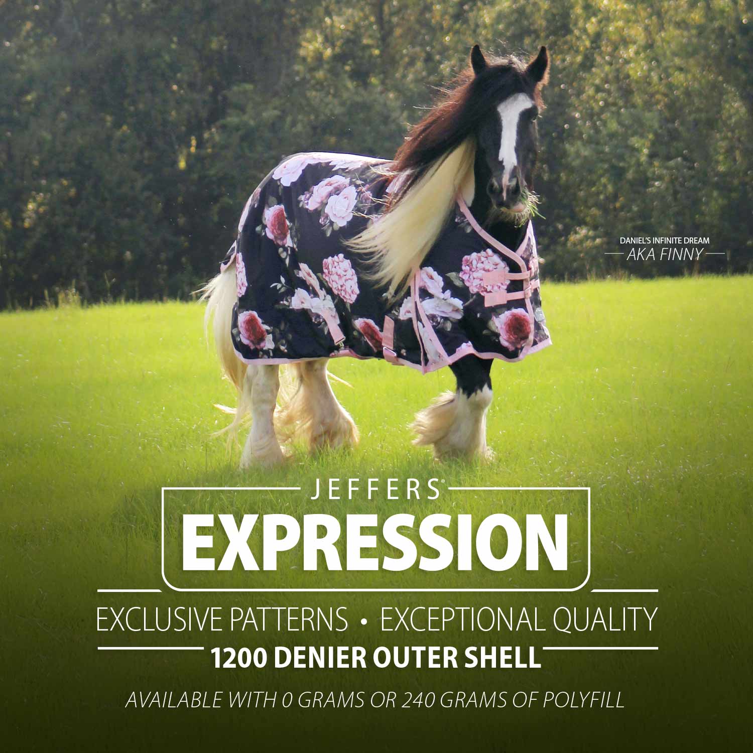 Jeffers Expression 1200 Denier Standard Neck Horse Turnout Sheet, 0 Gram - Image 25