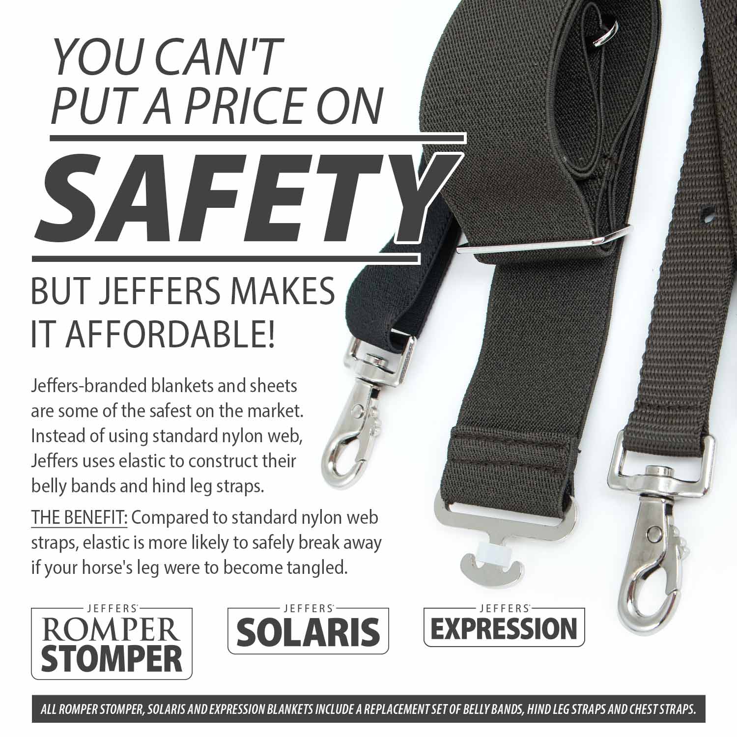 Jeffers Expression 1200D Draft Horse Turnout Blanket, 240 g | Waterproof, Breathable & Safe Design - Image 4