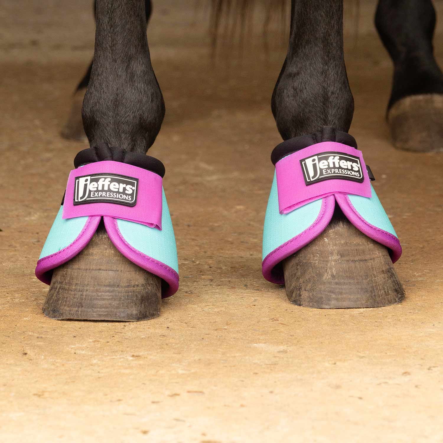 Jeffers Expression Neon No-Turn Bell Boots for Horses - Image 8