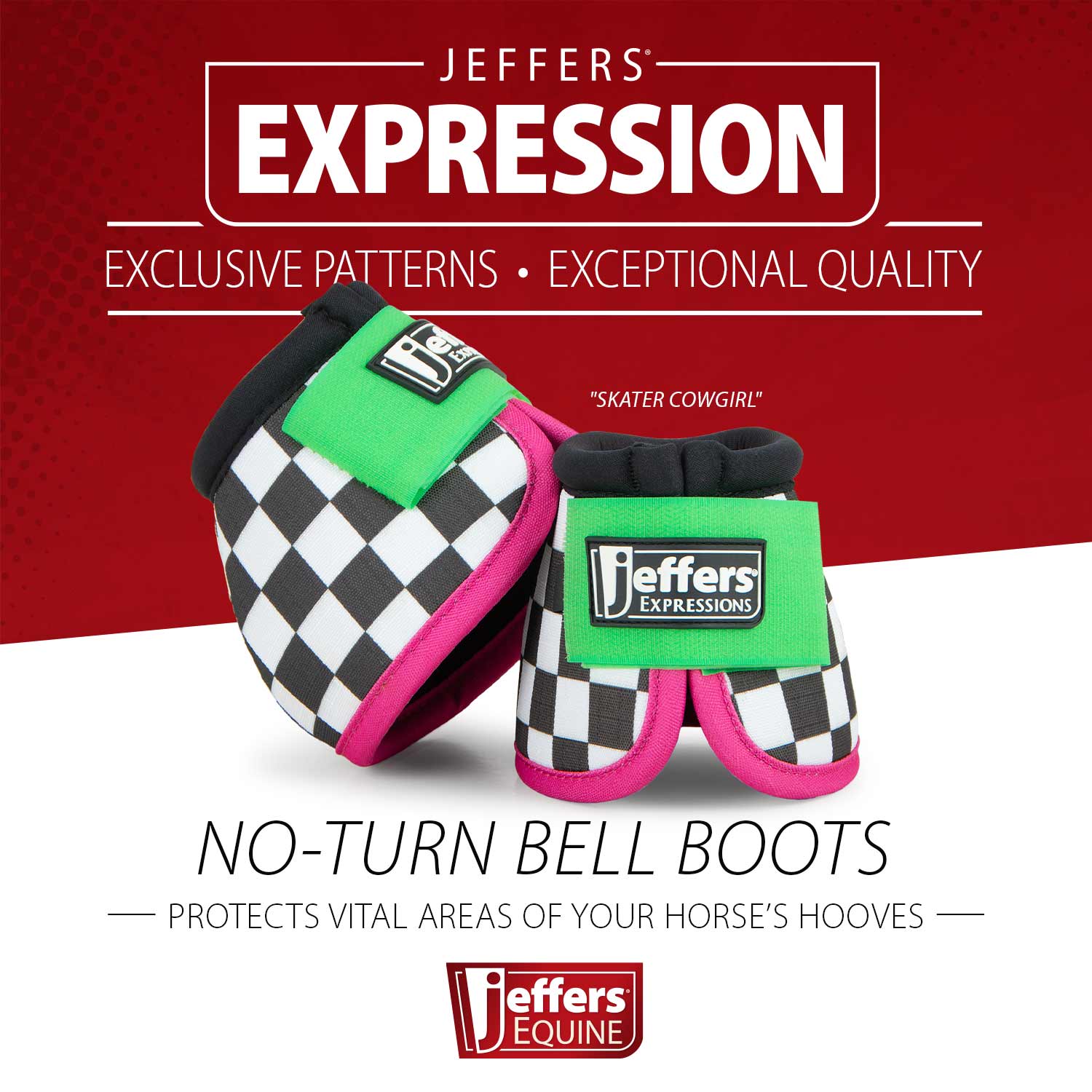 Jeffers Expression No-Turn Bell Boots for Horses, Pair - Image 11