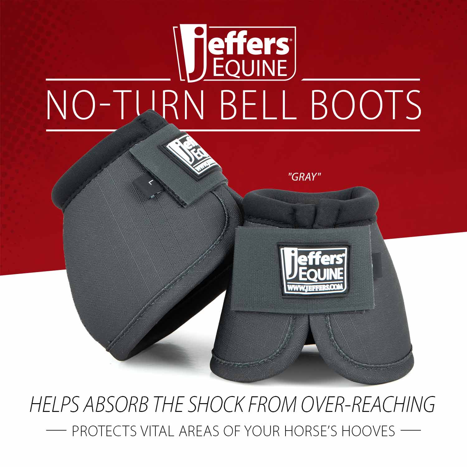 Jeffers No-Turn Bell Boots for Horses, Solid Colors, 2 ct - Image 14