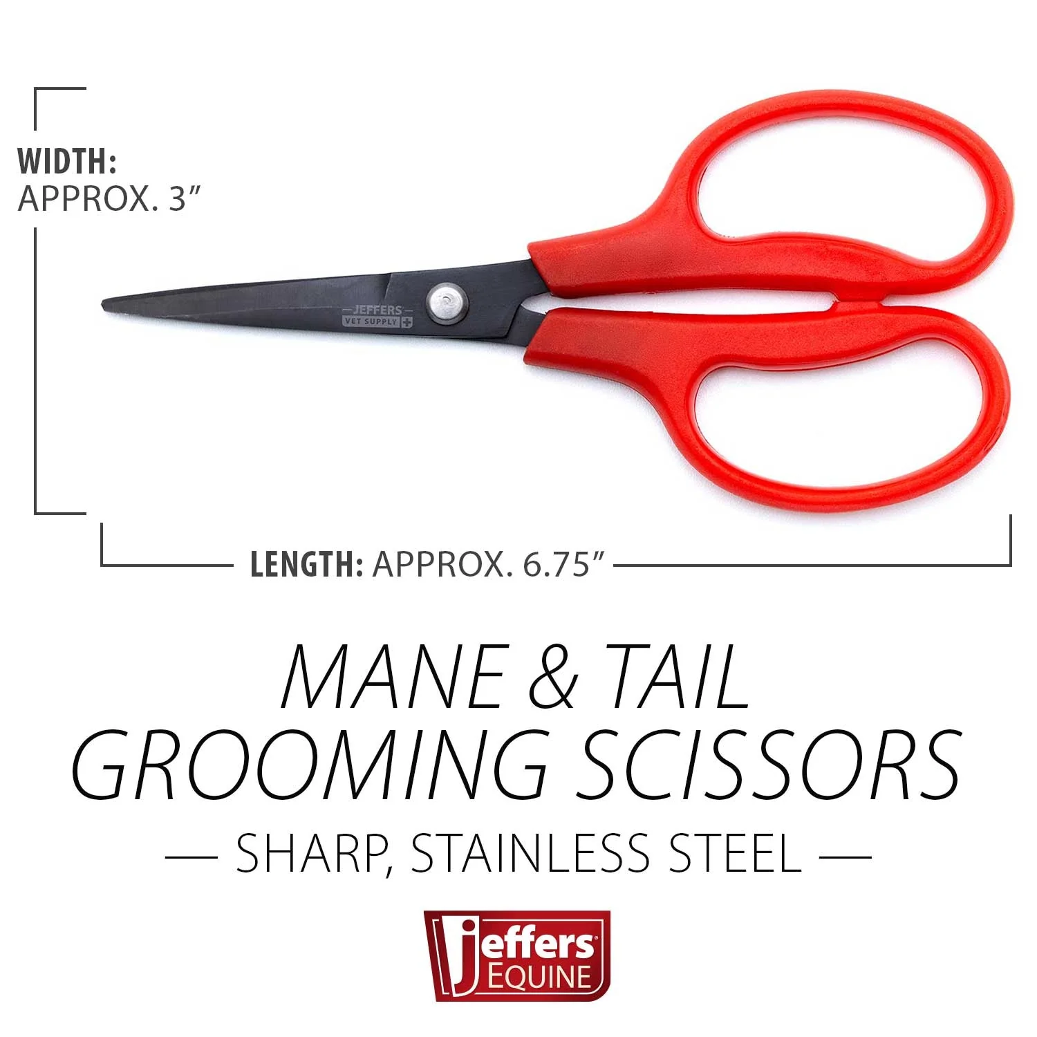 Jeffers Stainless Steel Sharp Grooming Scissors for Horses – Mane, Tail & Braiding Trimming Tool - Image 3