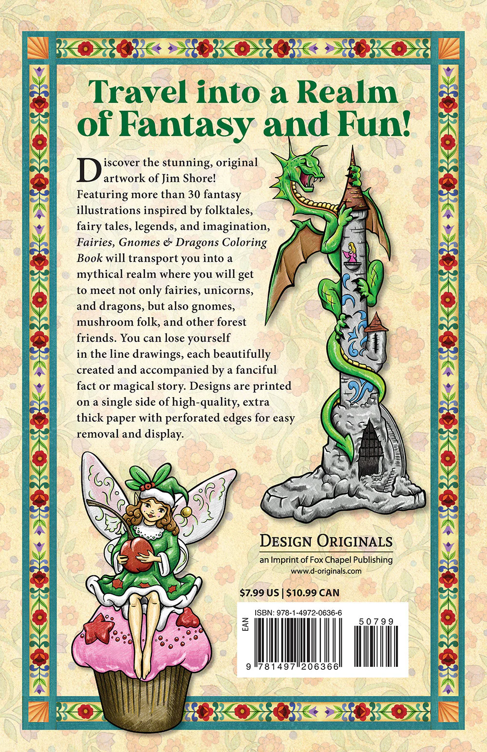 Jim Shore Fairies, Gnomes & Dragons Coloring Book - Image 7