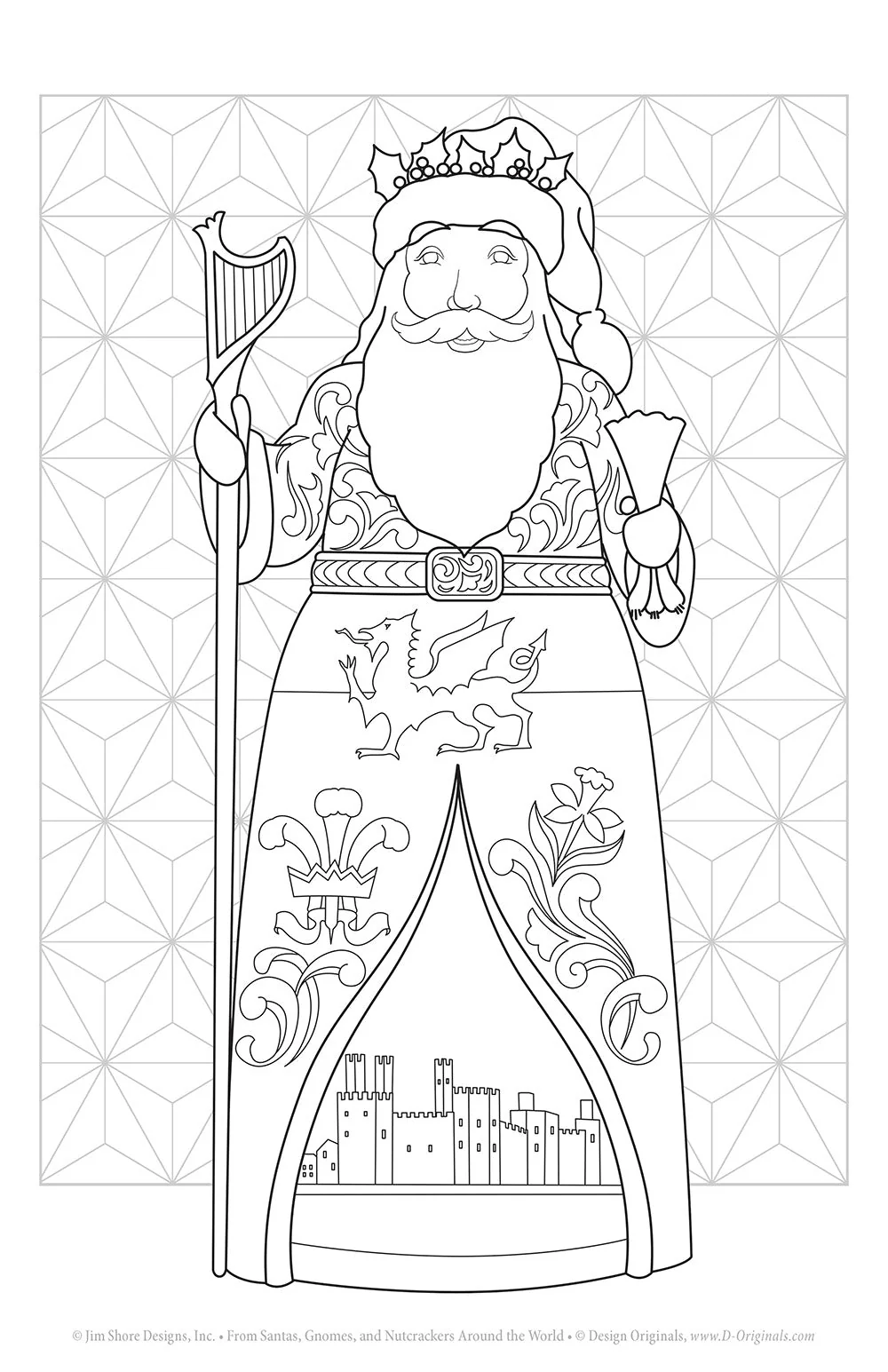 Jim Shore Santas, Gnomes, and Nutcrackers Around the World Coloring Book - Image 5