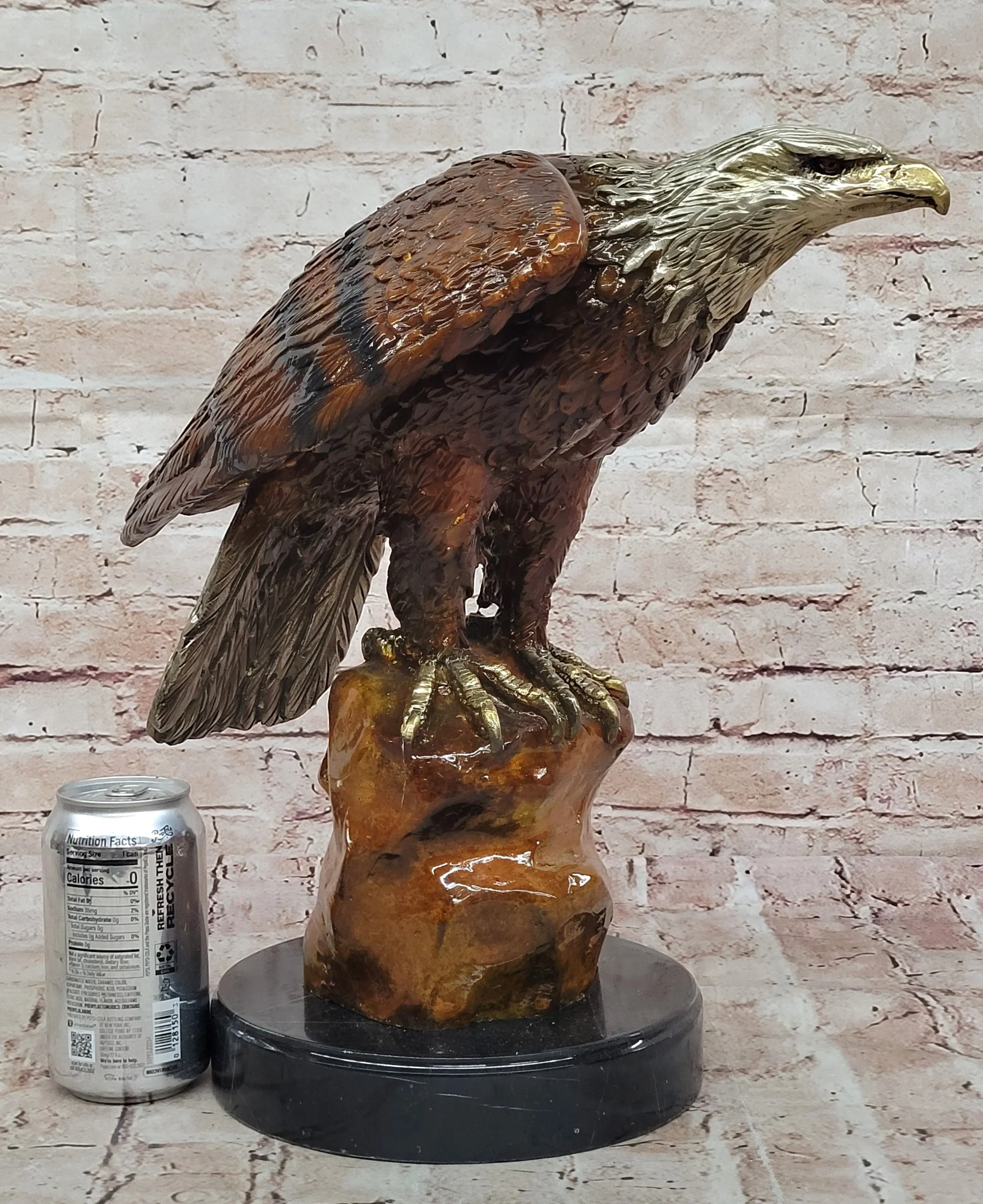 Jules Moigniez Inspired Bronze Eagle; Wildlife Art Sculpture - Image 2