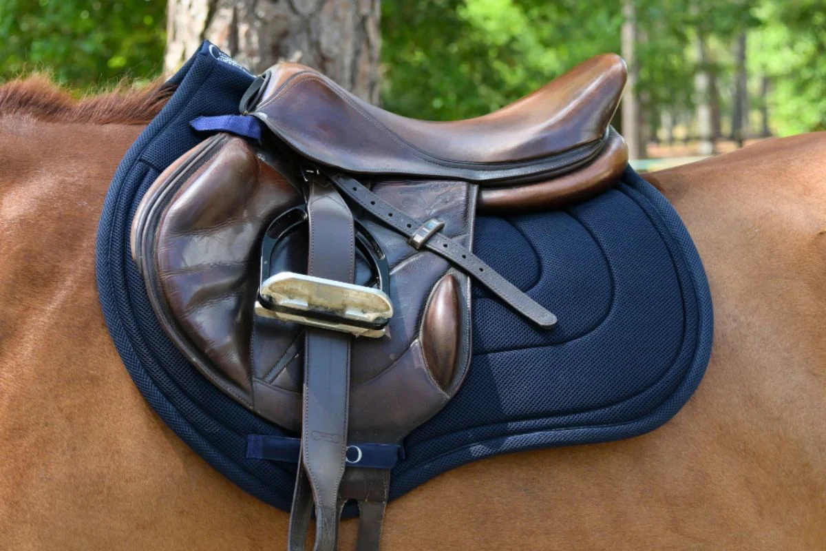 Jump Mesh Saddle Pad with Quick Dry Cotton Lining in Navy, White, or Black - Image 10