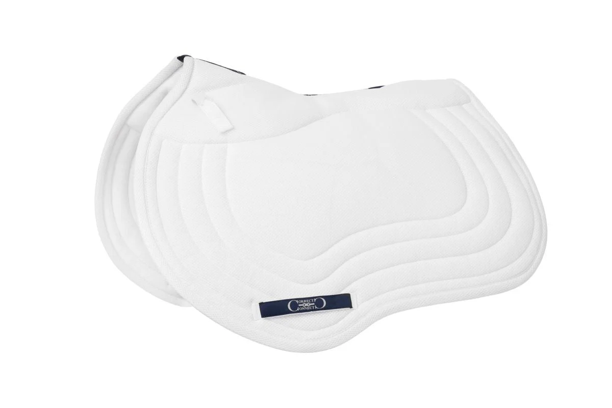 Jump Mesh Saddle Pad with Quick Dry Cotton Lining in Navy, White, or Black - Image 4