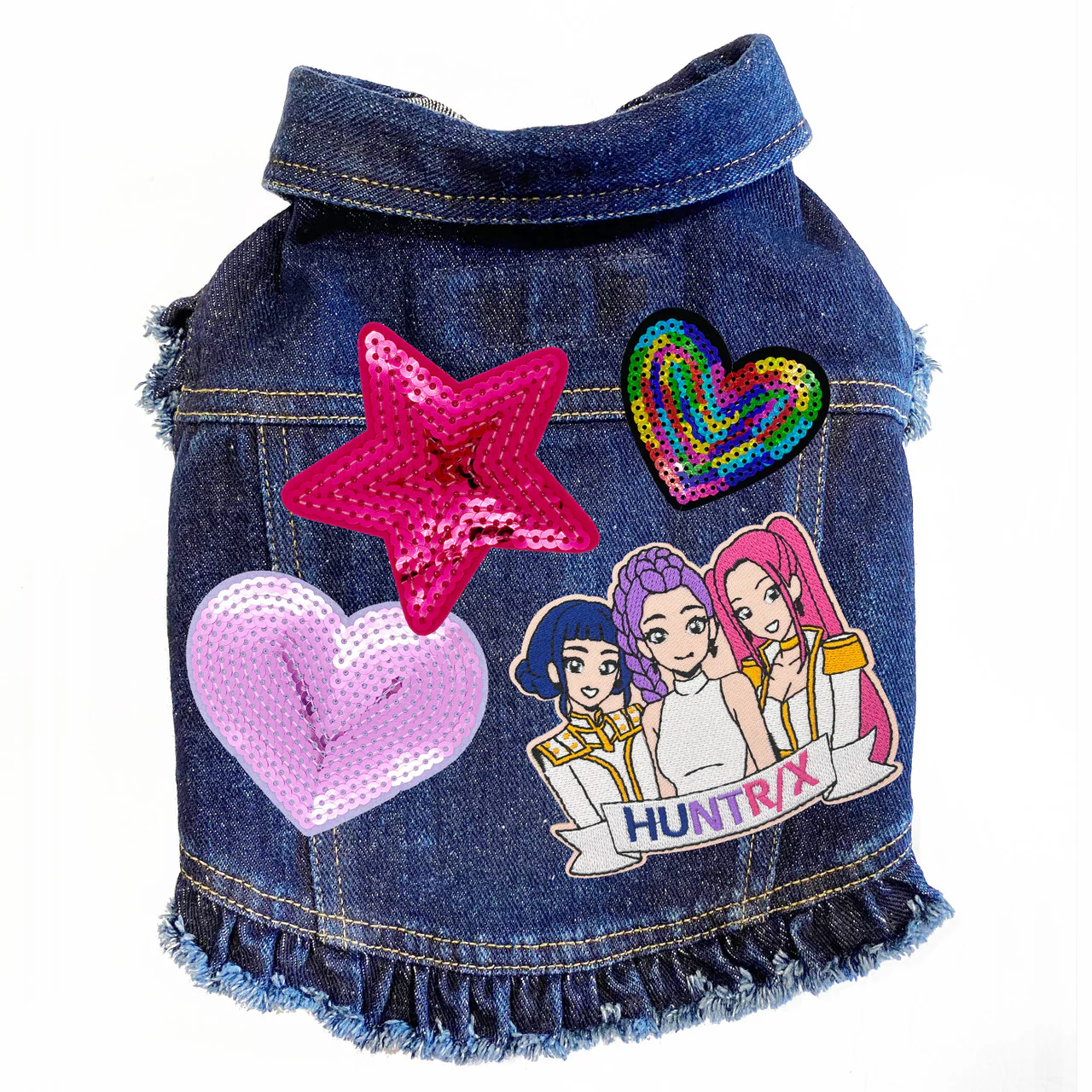 K-Pop Demon Hunter inspired Denim Dog Jacket - Image 2