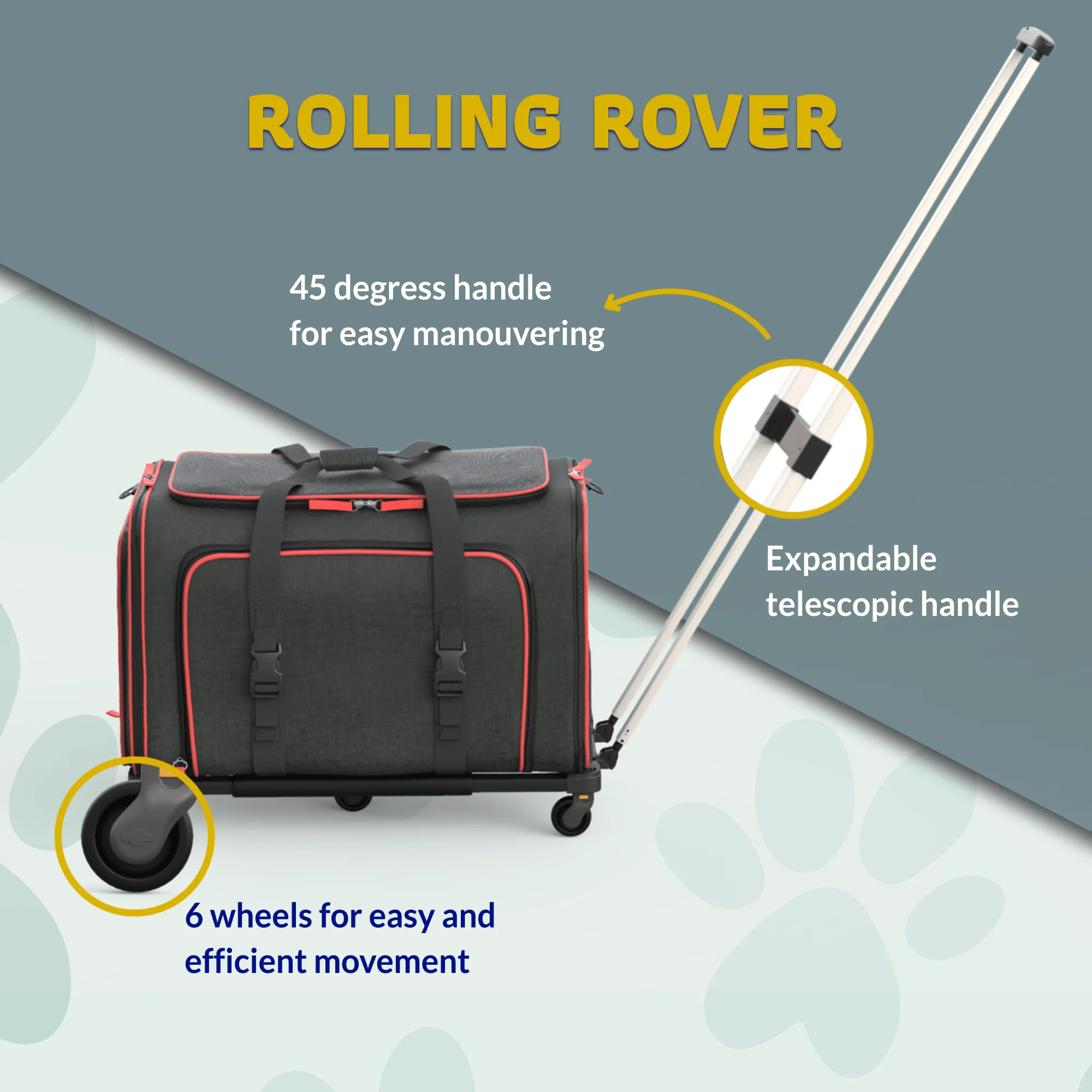 Katziela Rolling Rover Airline Compliant Expandable Wheeled Pet Carrier - Image 15