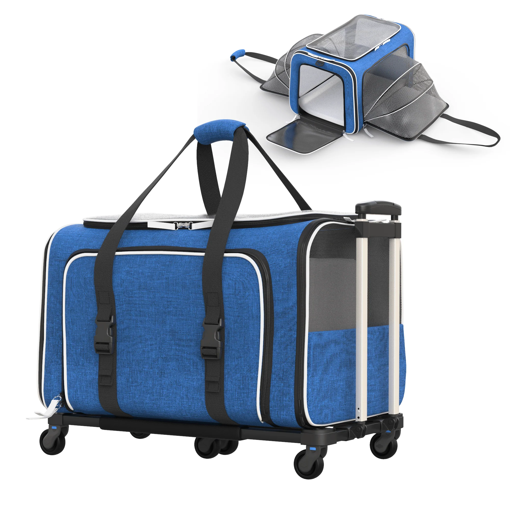 Katziela Rolling Rover Airline Compliant Expandable Wheeled Pet Carrier - Image 4