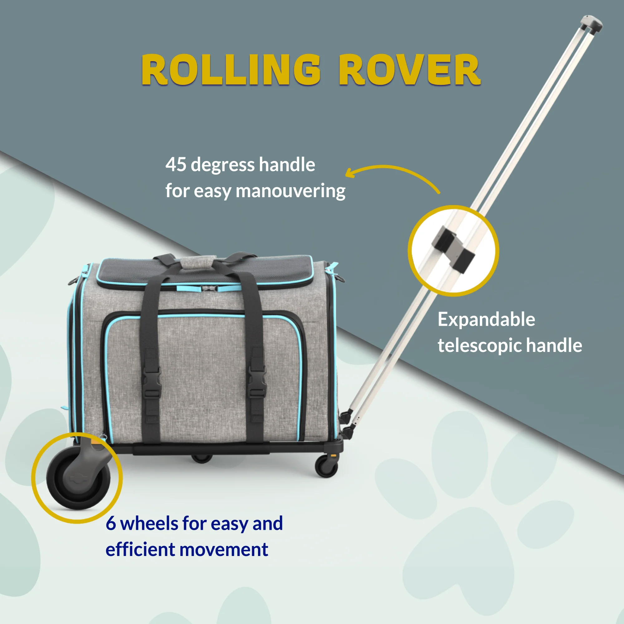 Katziela Rolling Rover Airline Compliant Expandable Wheeled Pet Carrier - Image 40