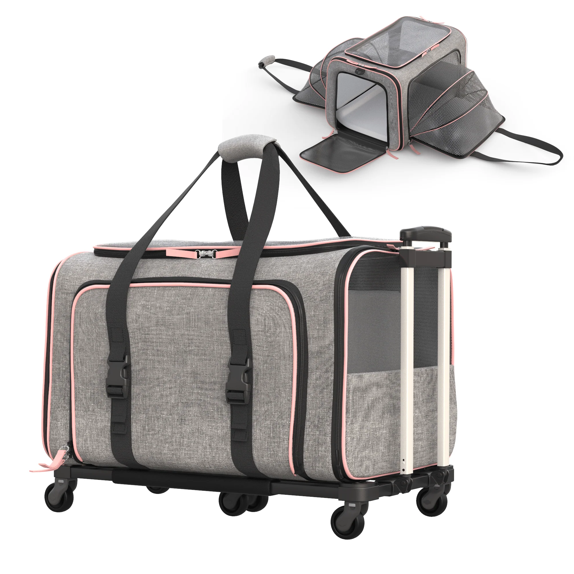 Katziela Rolling Rover Airline Compliant Expandable Wheeled Pet Carrier - Image 5